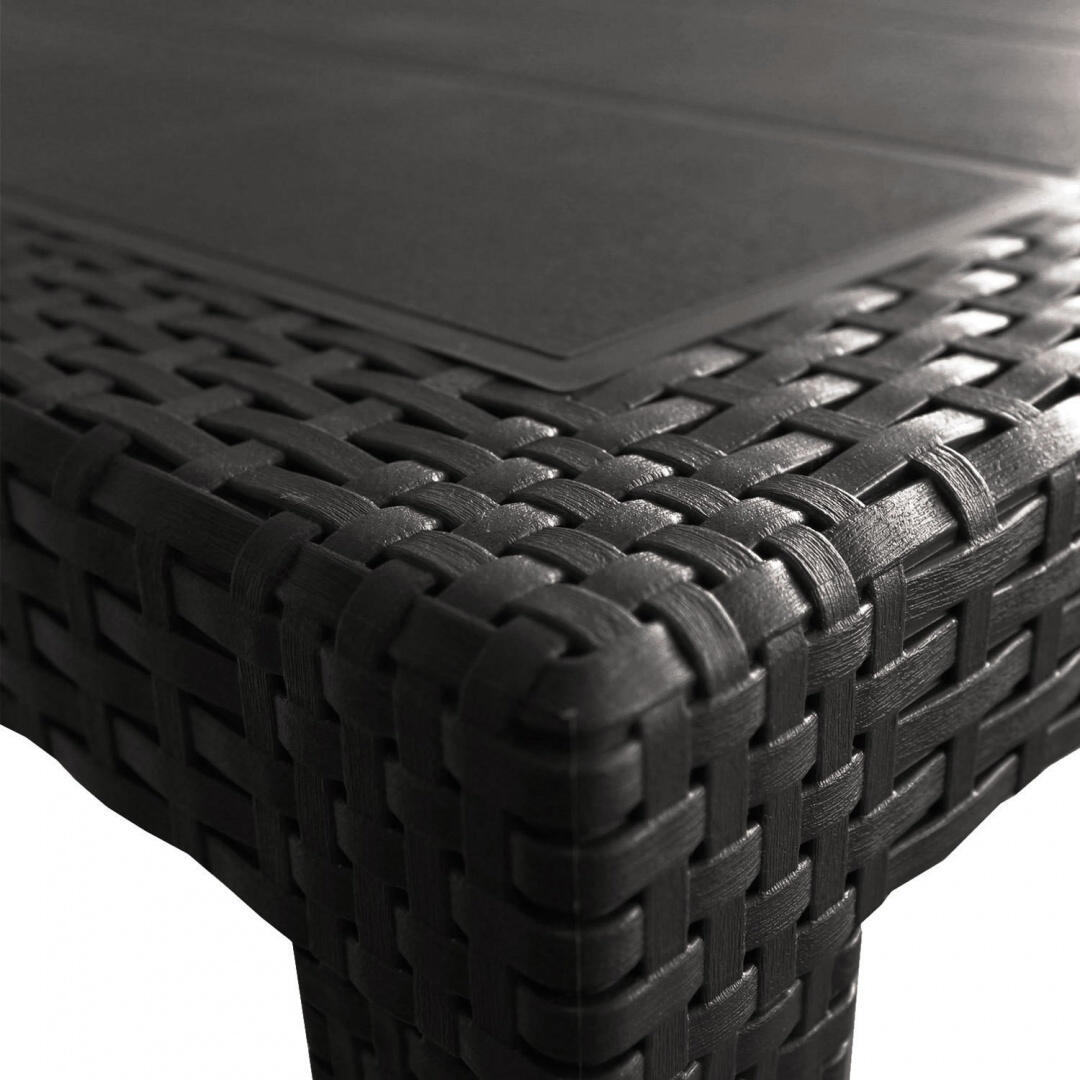 Tavolo da pranzo per giardino Prince struttura e superficie in resina grigio per 6 persone 150x90cm - 12