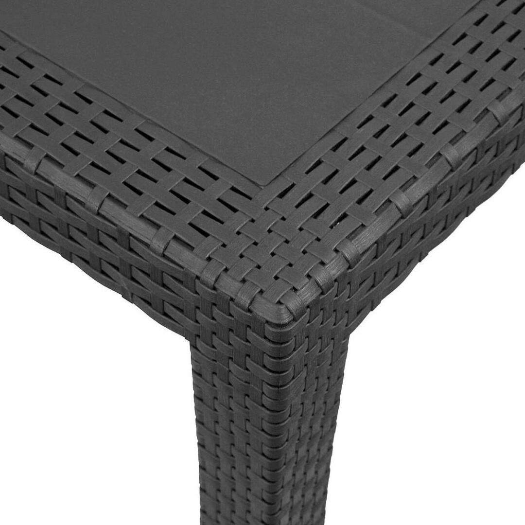 Tavolo da pranzo per giardino Prince struttura e superficie in resina grigio per 6 persone 150x90cm - 11