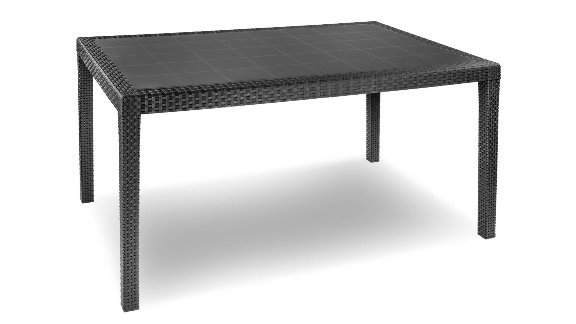 Tavolo da pranzo per giardino Prince struttura e superficie in resina grigio per 6 persone 150x90cm - 7