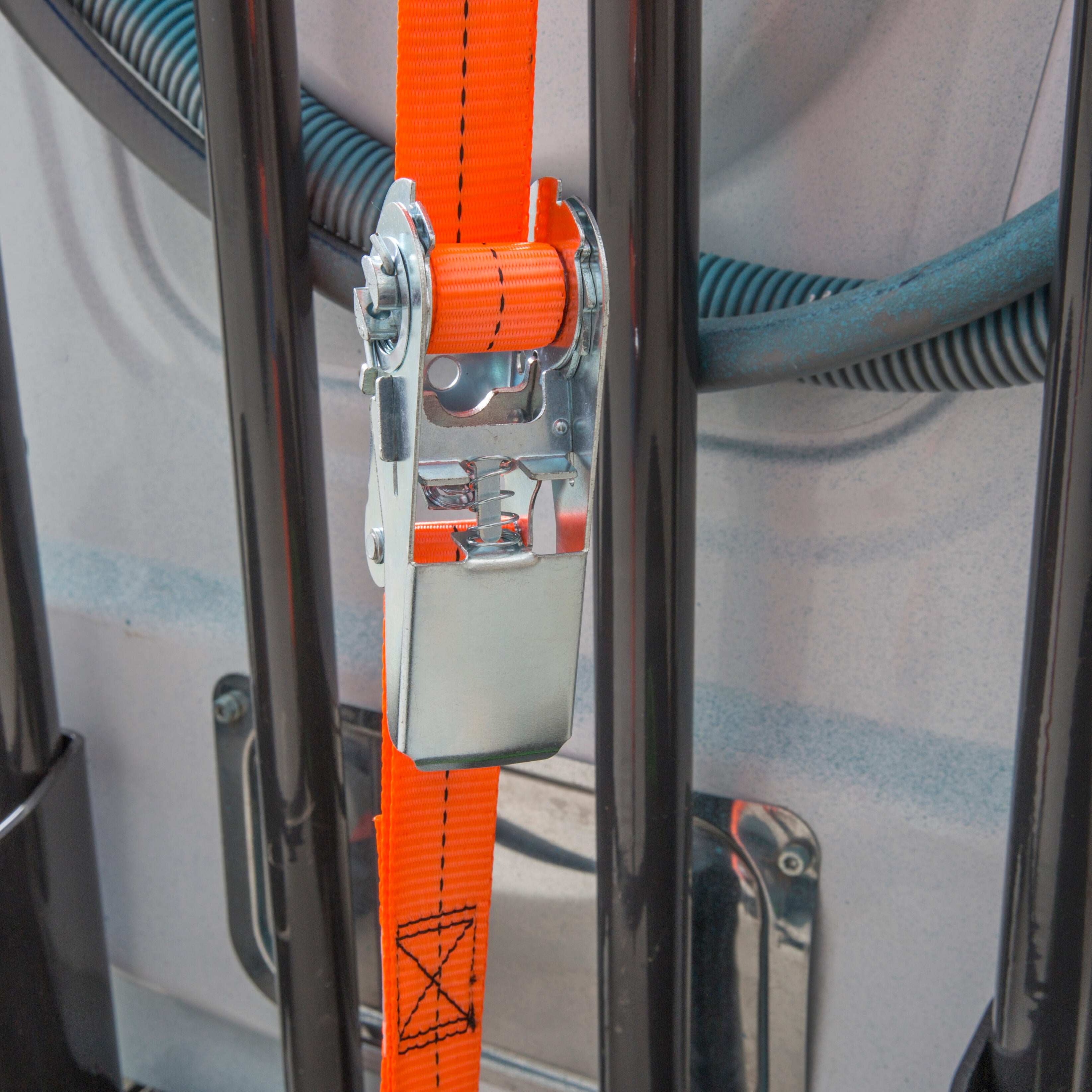 4 correa de sujeción con tensor de carraca y gancho de 4.5 m y carga máx. 250 kg - 10