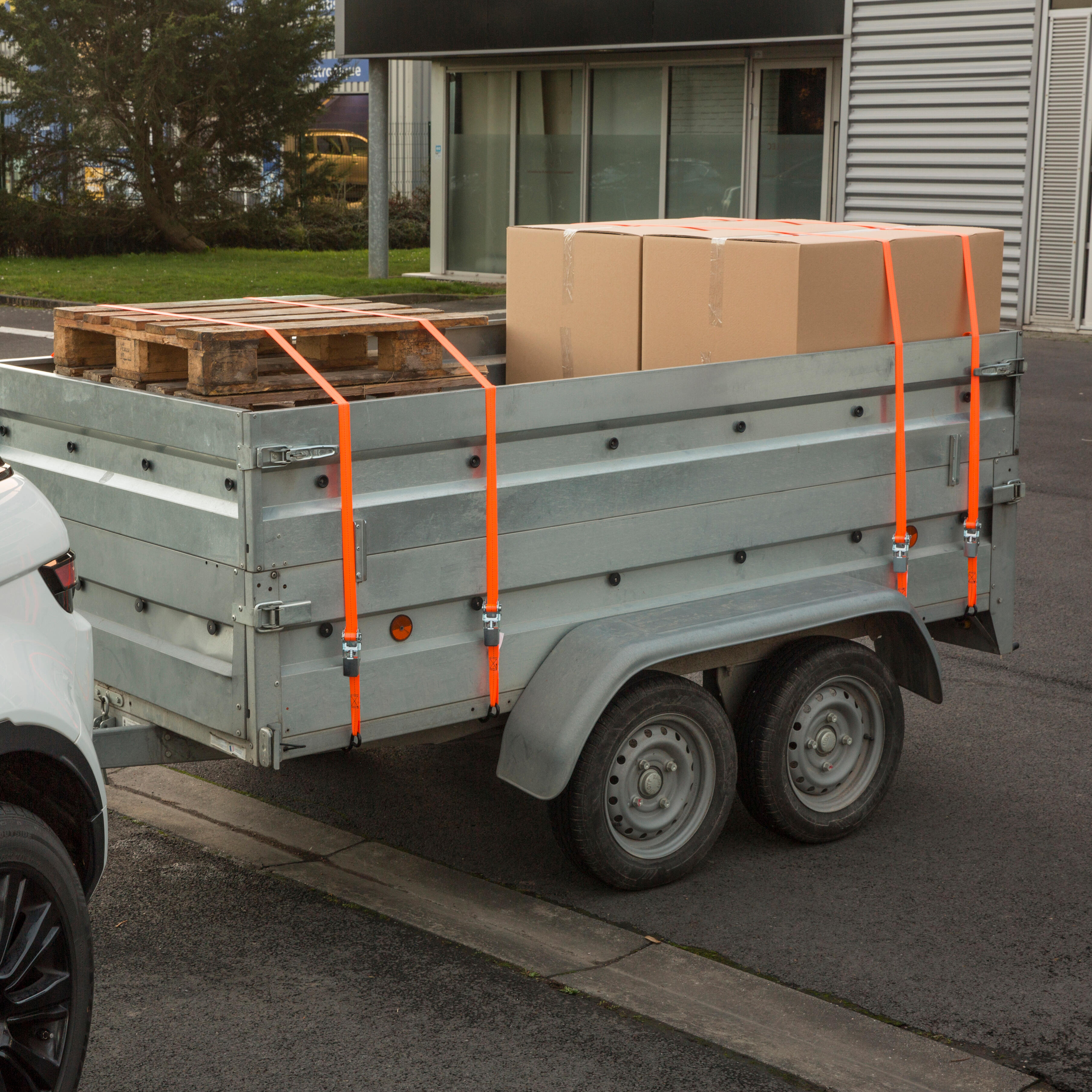 4 correa de sujeción con tensor de carraca y gancho de 4.5 m y carga máx. 250 kg - 8