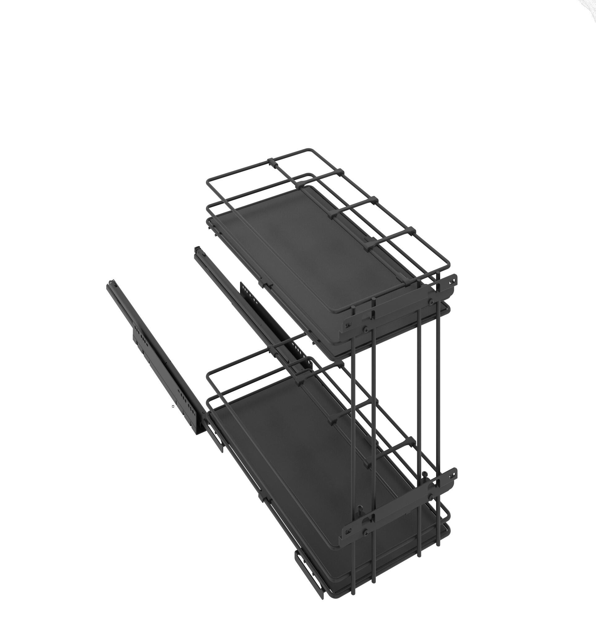 Cesto portaoggetti per mobile basso da avvitare in acciaio antracite L 26.8 x H 48.5 x P 46.5 cm - 8