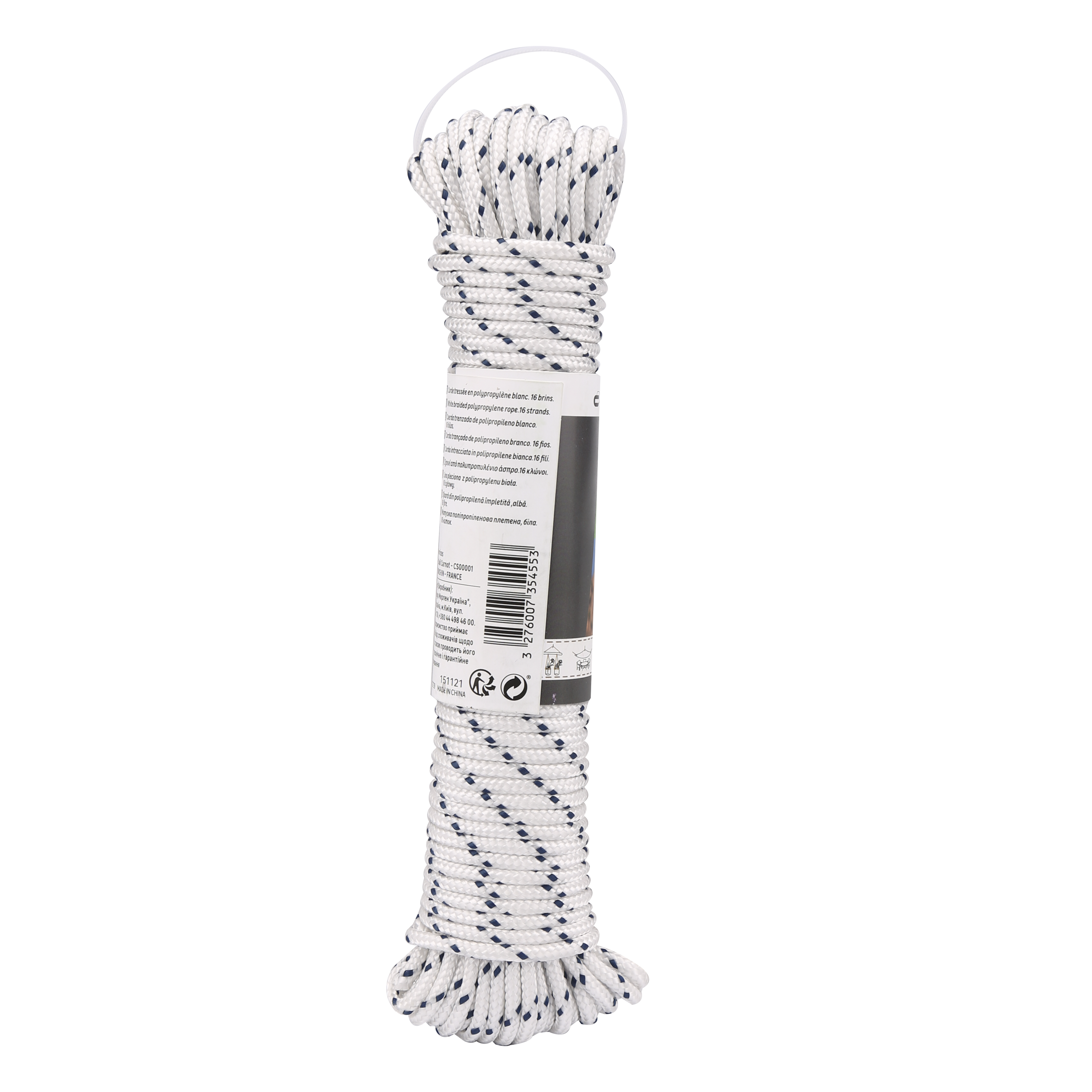 Corda fibra polipropileno branco 4 mm 20 metros Standers - 6
