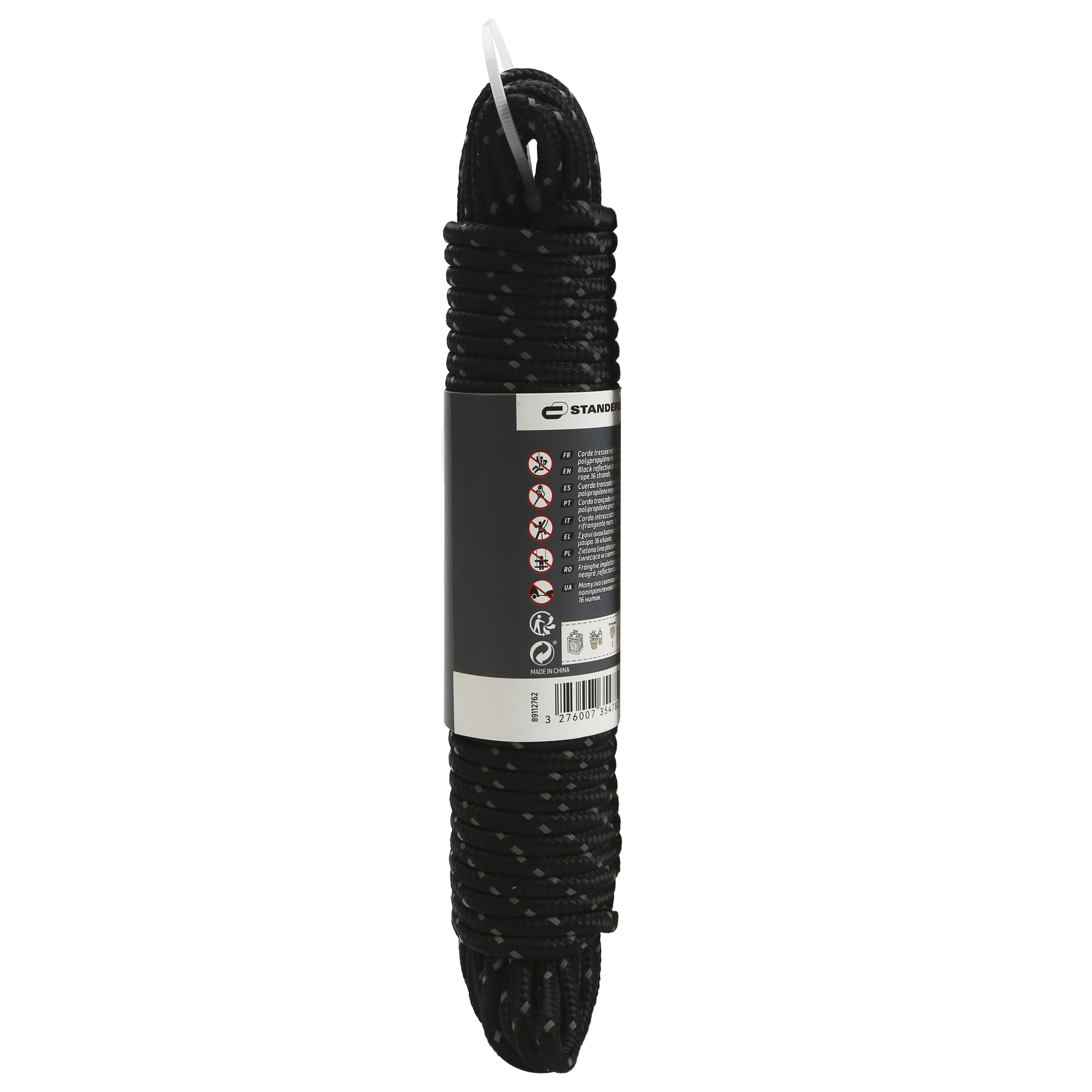 Lina PP odblaskowa 20 kg 4.8 mm x 15 m pleciona czarna - 13