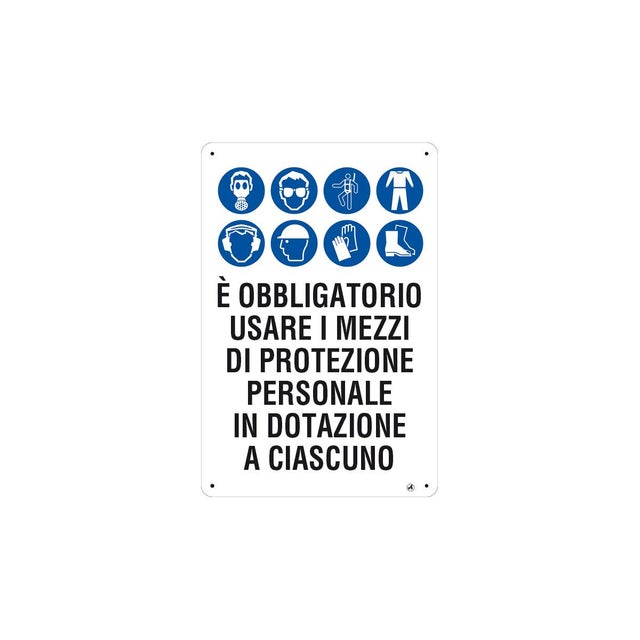 Cartello segnaletico obbligo mezzi prot polipropilene 20 x 30 cm