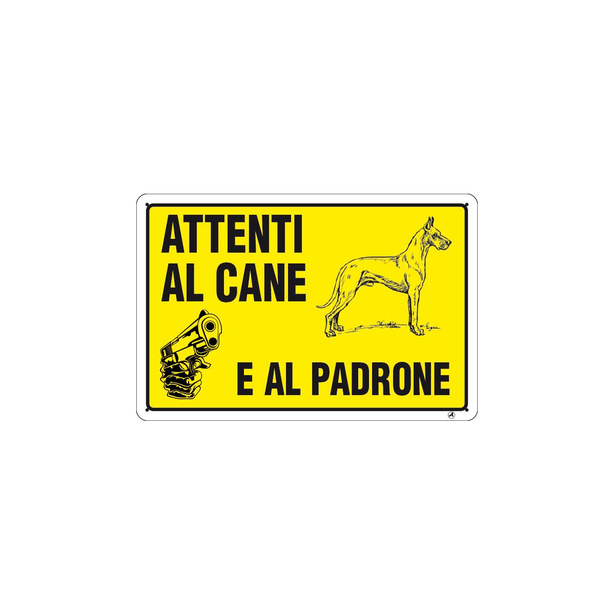 2 PEZZI DI Cartello Attenzione al Cane, Cartello nel Metallo nel