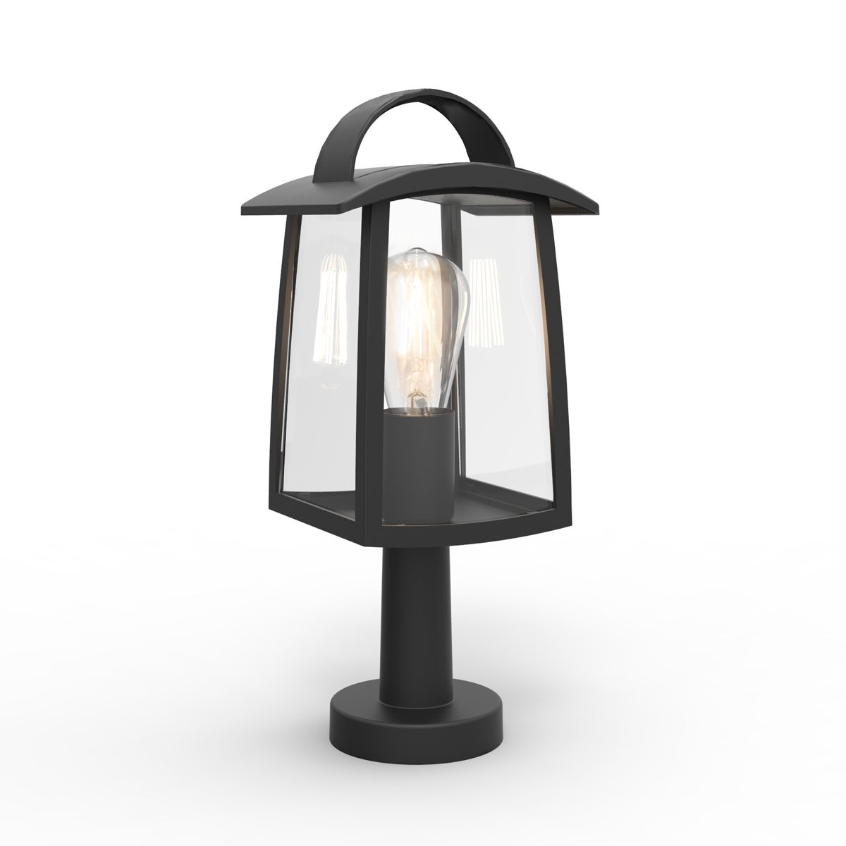 Lampione da giardino, Kelsey H 40 cm, nero, IP44 LUTEC - 2