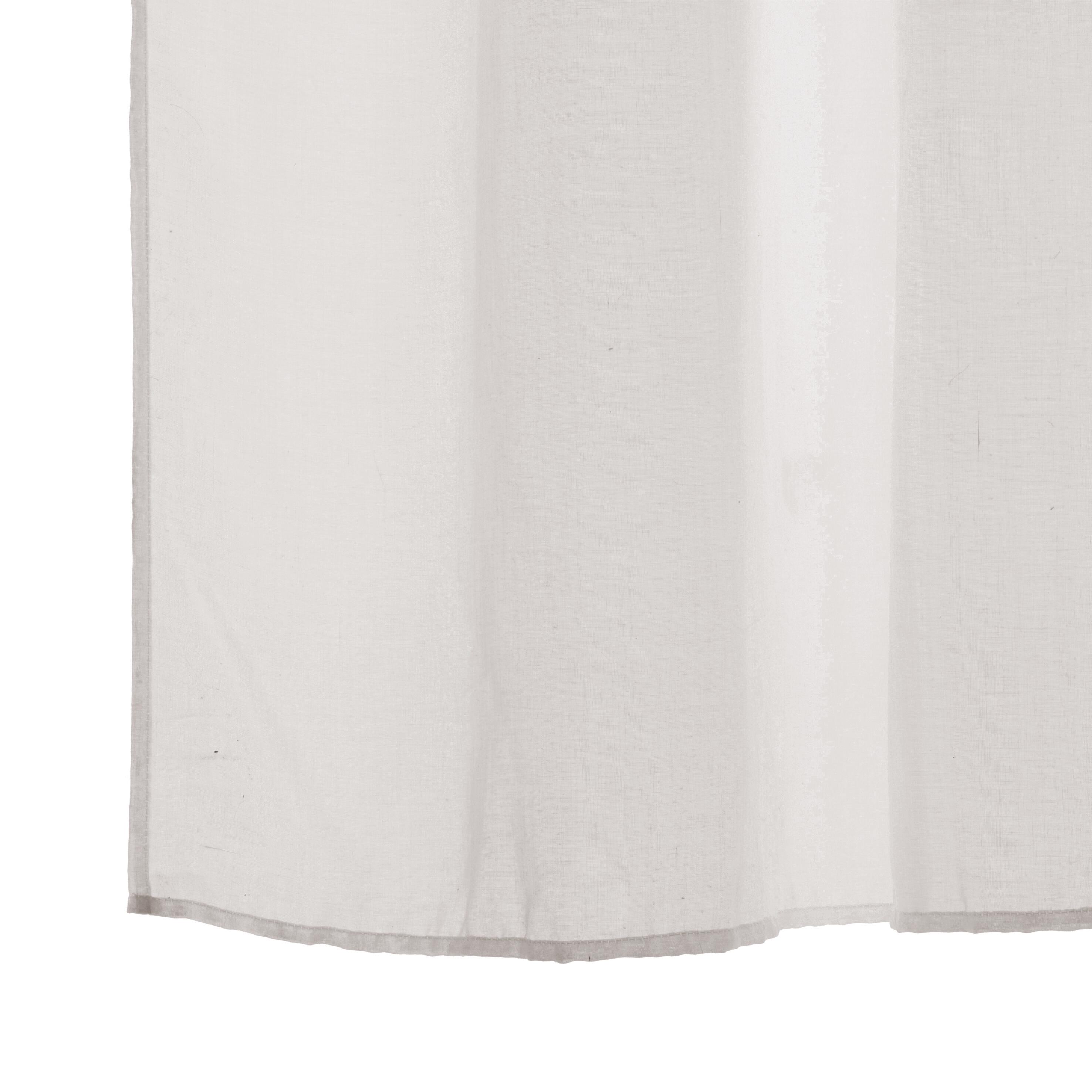 Tenda Elisa grigio, fettuccia e passanti nascosti 140x280 cm - 4