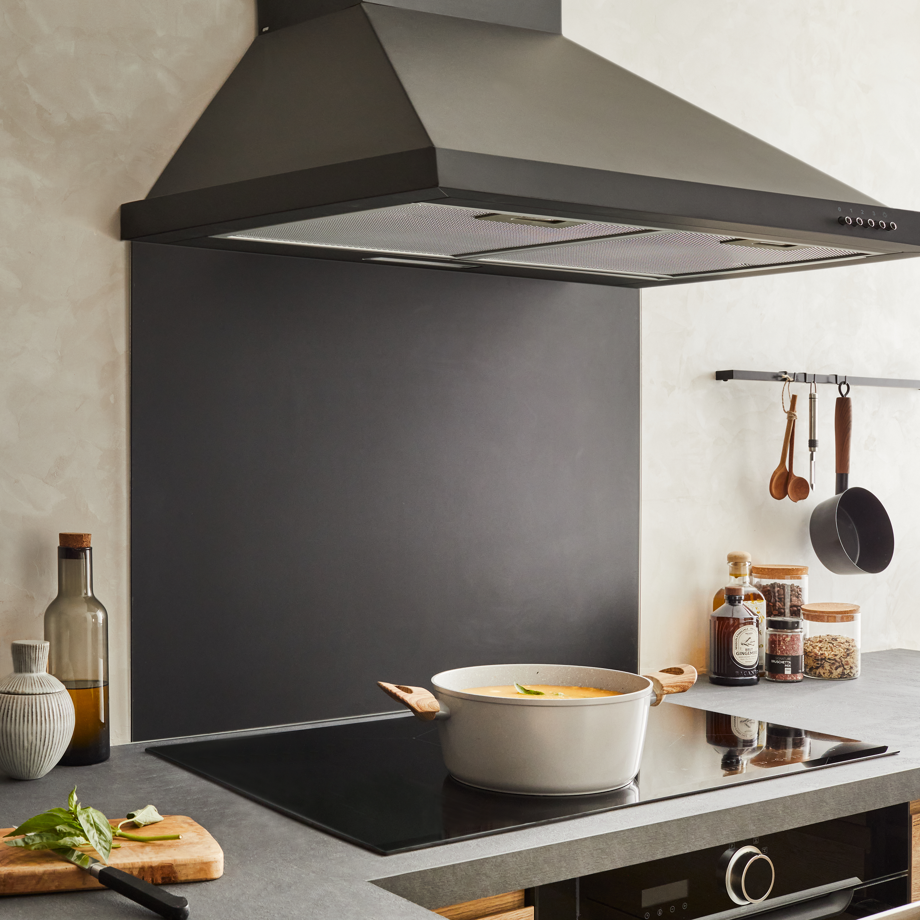 Fond de hotte verre noir, H.90 cm x L.65 cm - 2