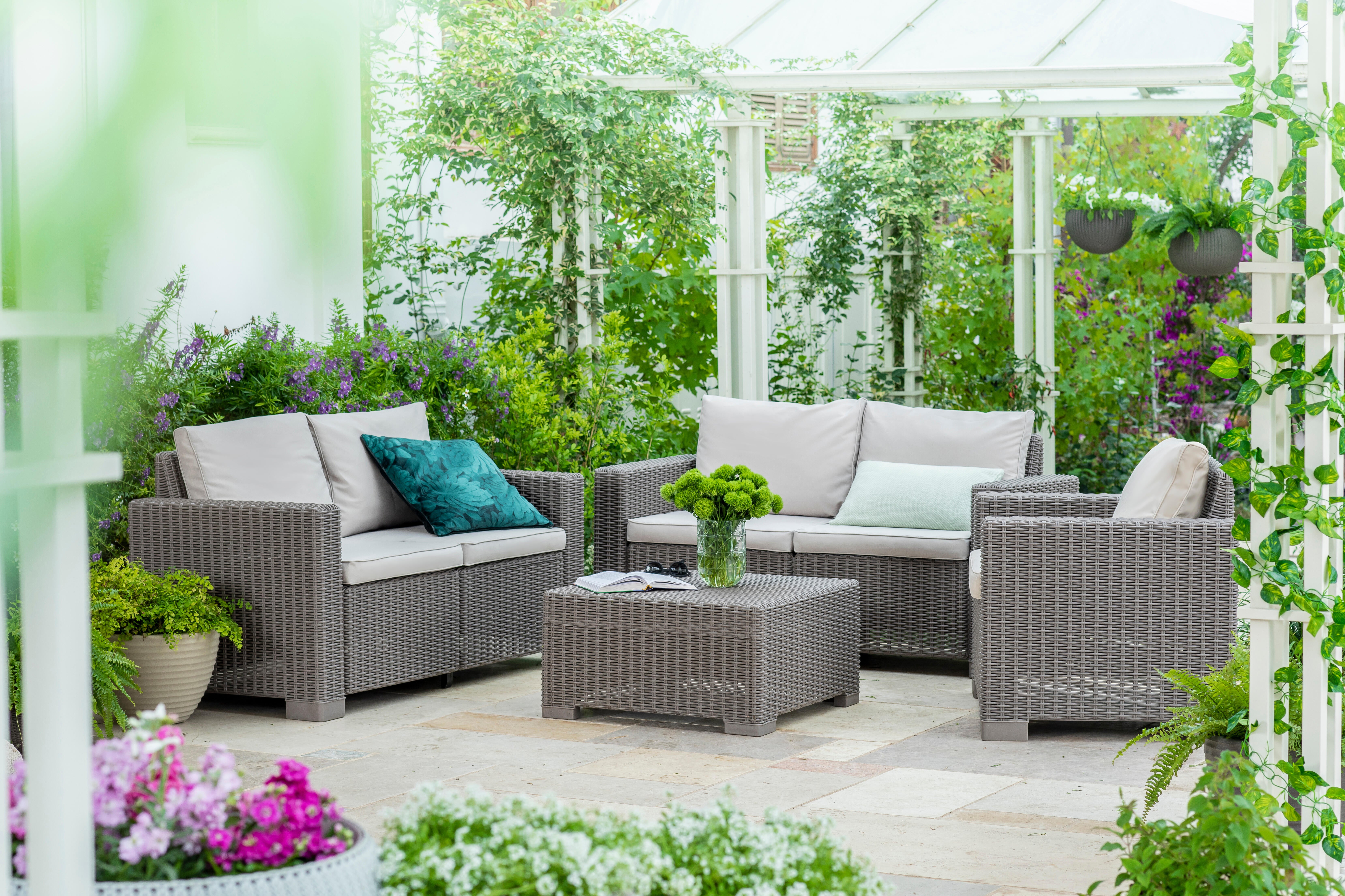 Sofá de jardim em rattan sintético California Keter - 2