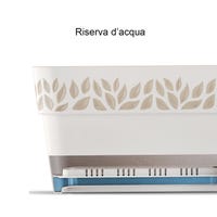 Stefanplast vaso fioriera cloe ø 30 tortora, con riserva d'acqua Stefanplast vaso fioriera cloe ø 30 tortora, con riserva d'acqua