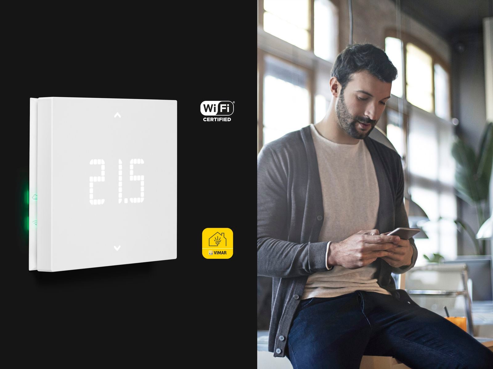 Termostato intelligente e connesso VIMAR WiFi parete bianco - 4
