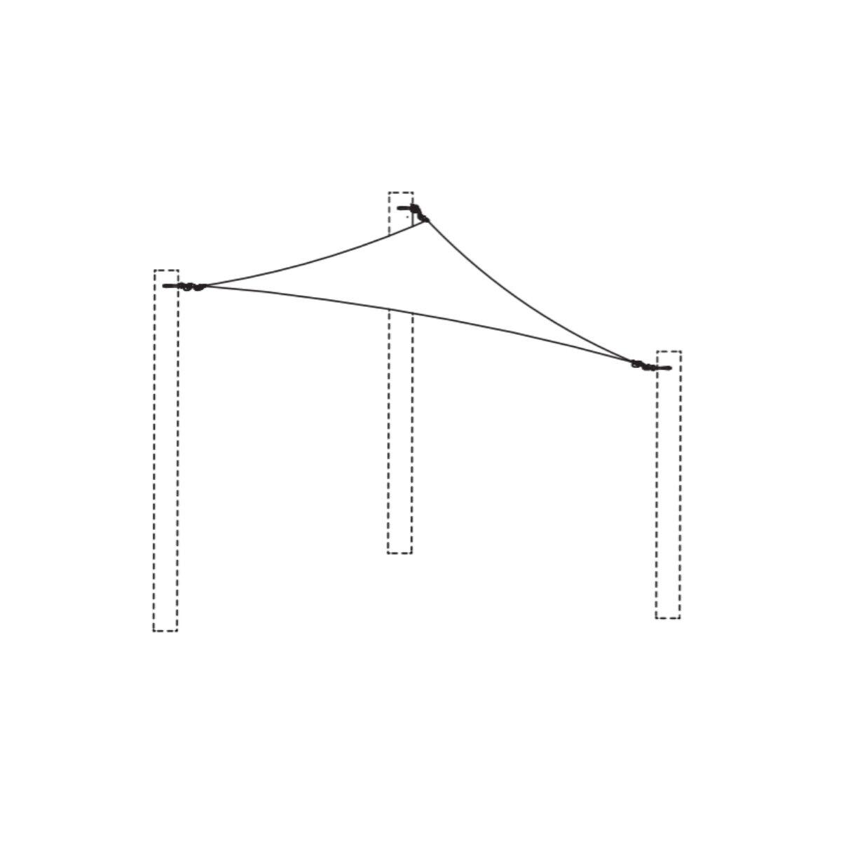 Vela ombreggiante triangolare bianco 360 x 360 cm - 11