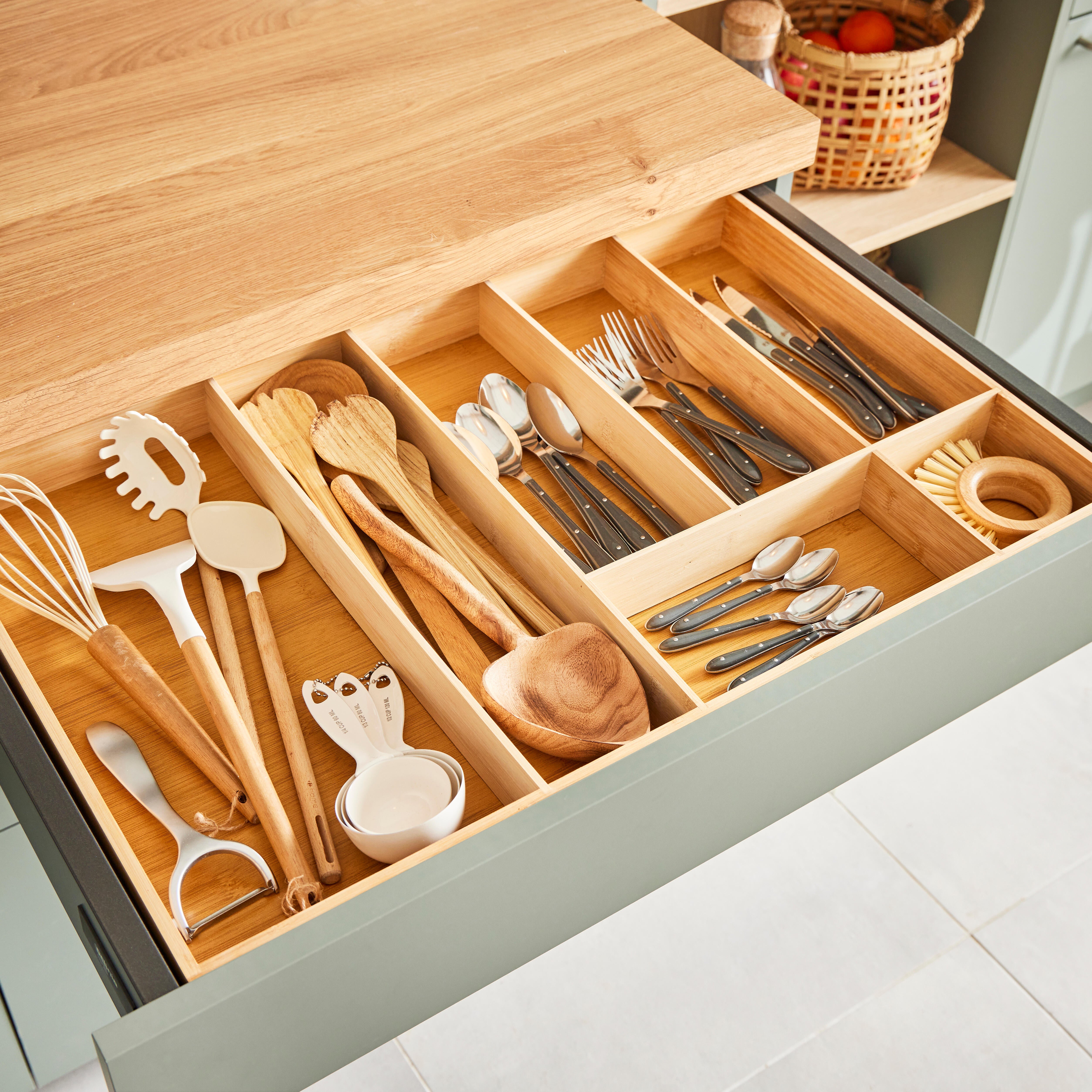 Space Home - Plateau À Ustensiles Pour Couverts En Bois - Range