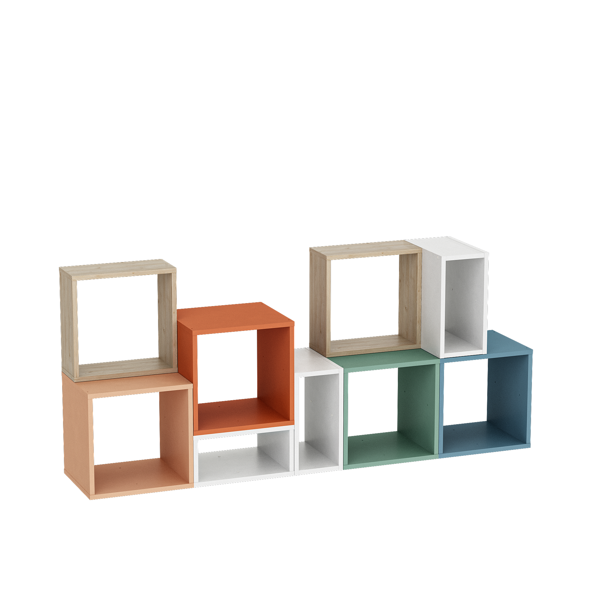 Mensola a muro 1 cubo Kub SPACEO quadrato in legno L 36 x P 31.7 cm beige - 20