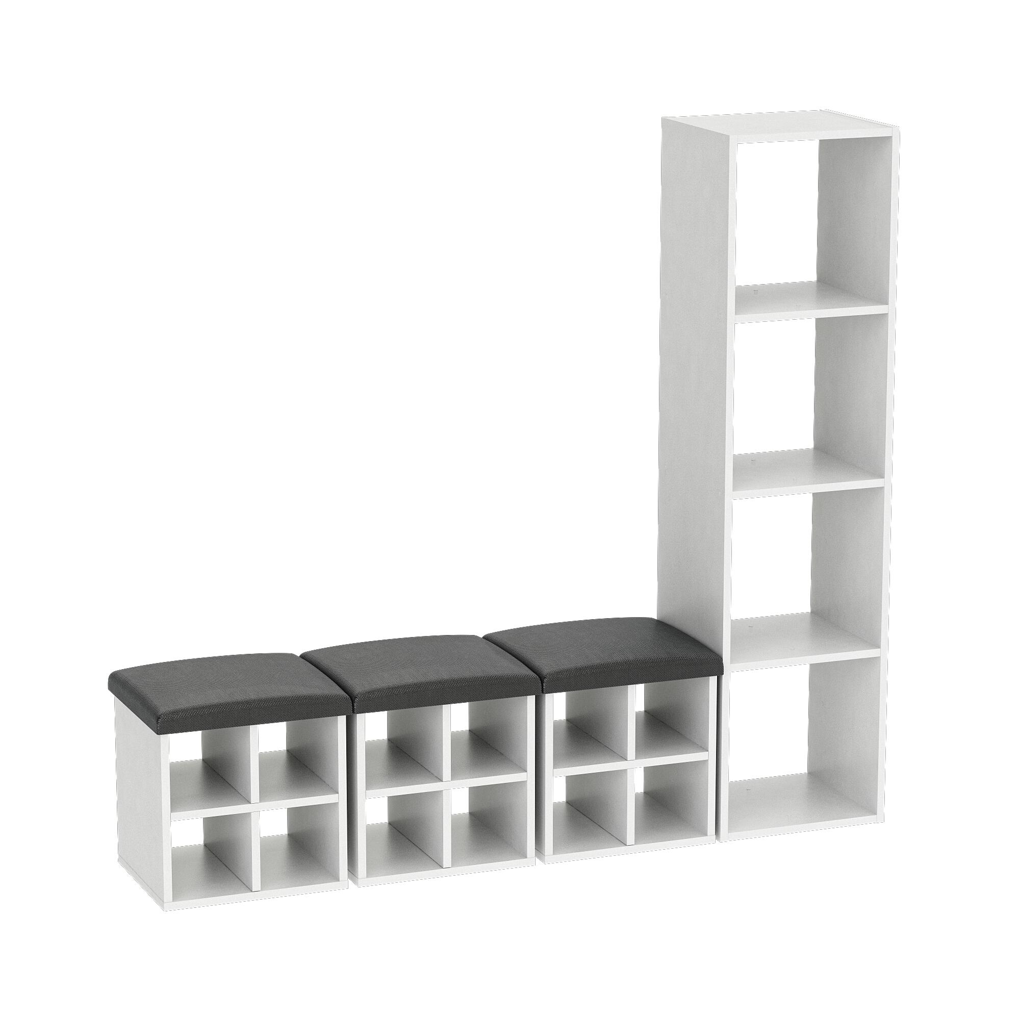 Estante cubo 4x1 branco 139,3x36x31,7 cm Spaceo Kub - 2
