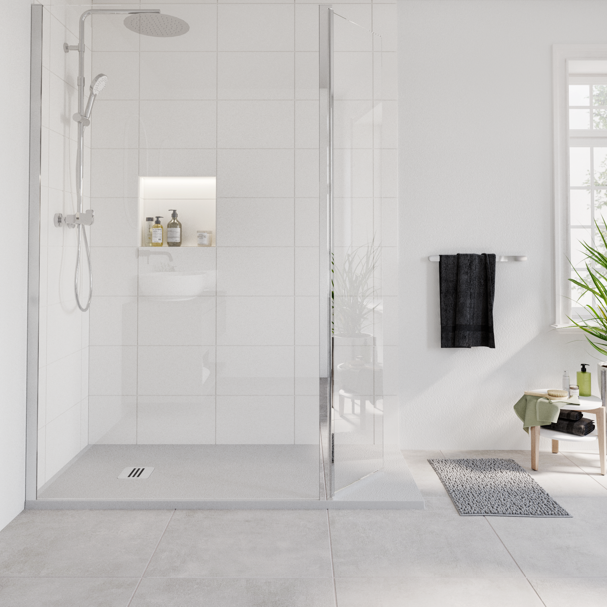 Base de duche SENSEA REMIX RESINA 70X160 CINZENTO MATE - 3