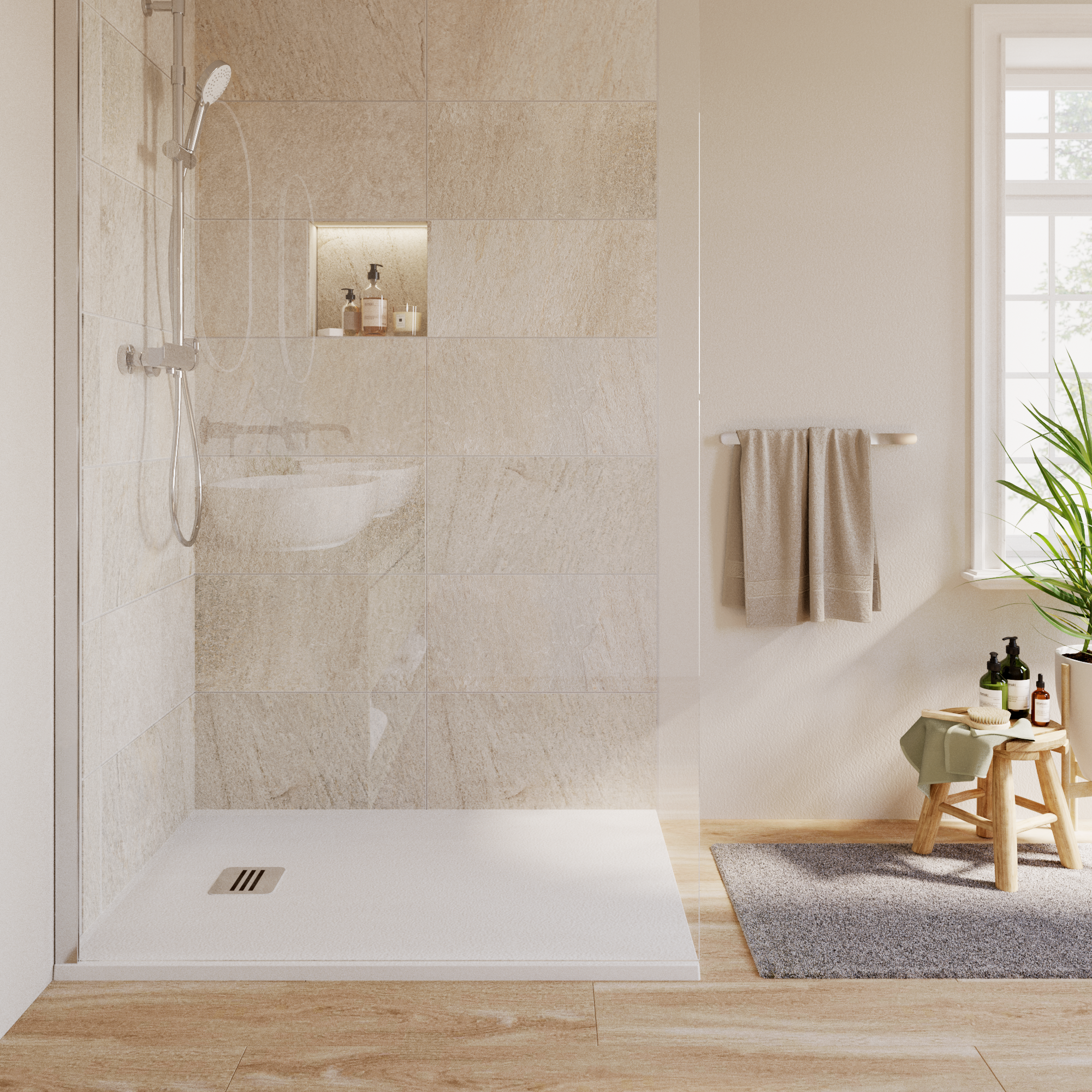 Base de duche SENSEA REMIX RESINA 90X120 BRANCO MATE - 11