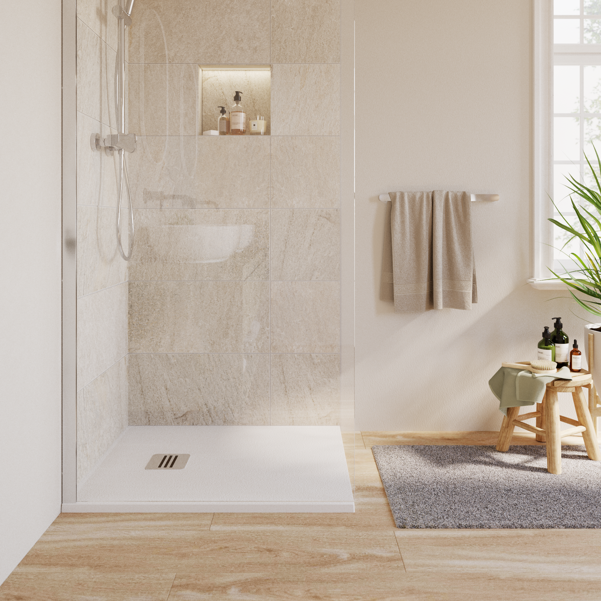 Base de duche SENSEA REMIX RESINA 70X90 BRANCO MATE - 12