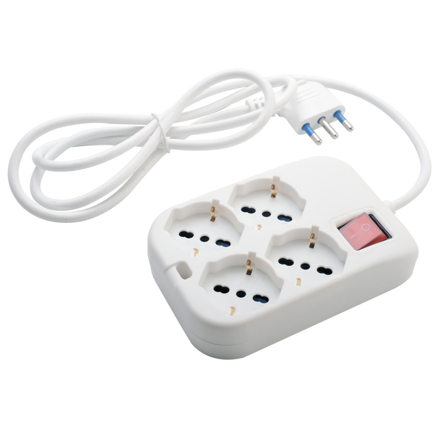 Multipresa LEXMAN 4 prese 10/16A 4 prese universali cavo 1.5 m