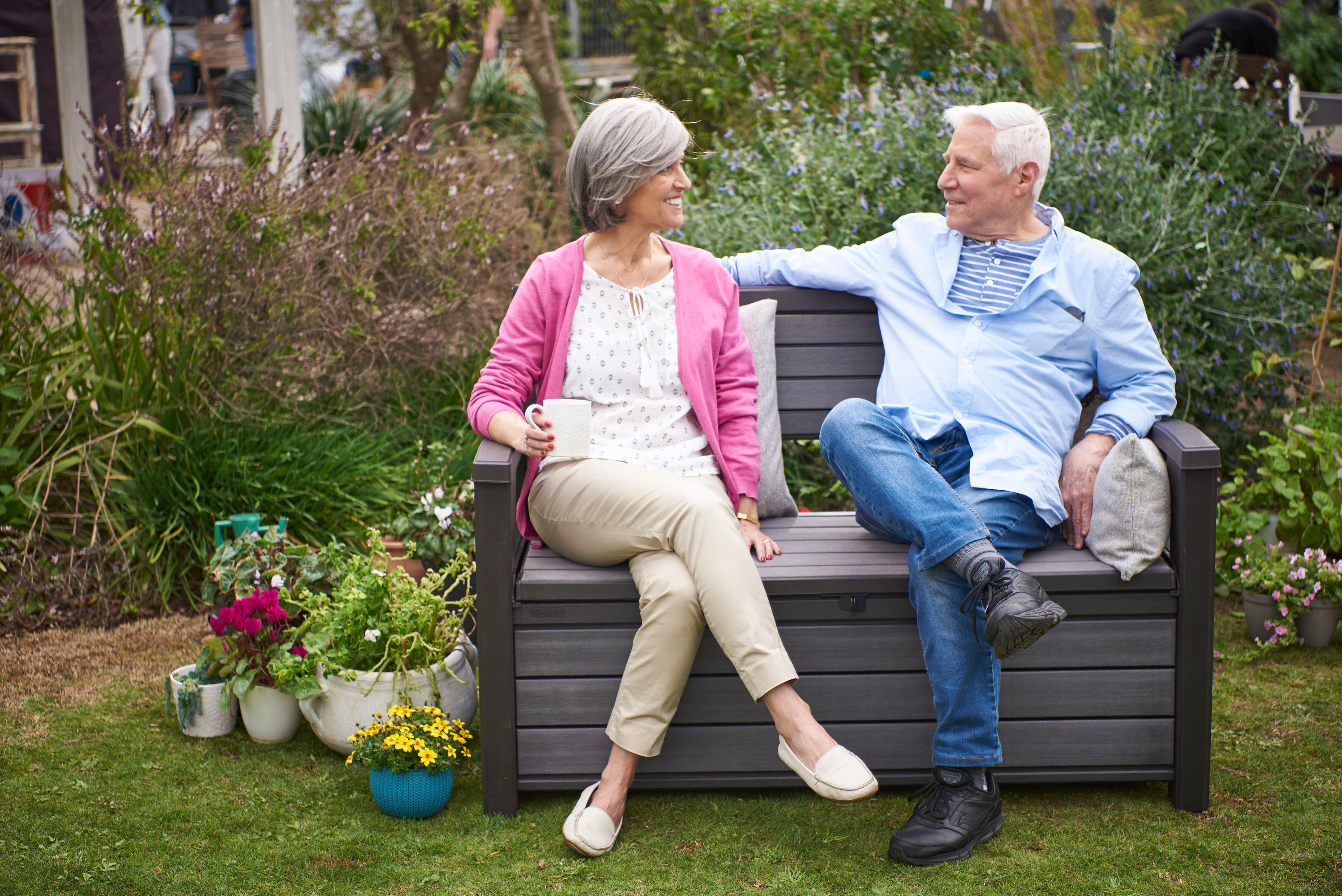 Baule panchina KETER STORAGE BENCH in polipropilene antracite L 139 x H 89 x P 63.8 cm - 9