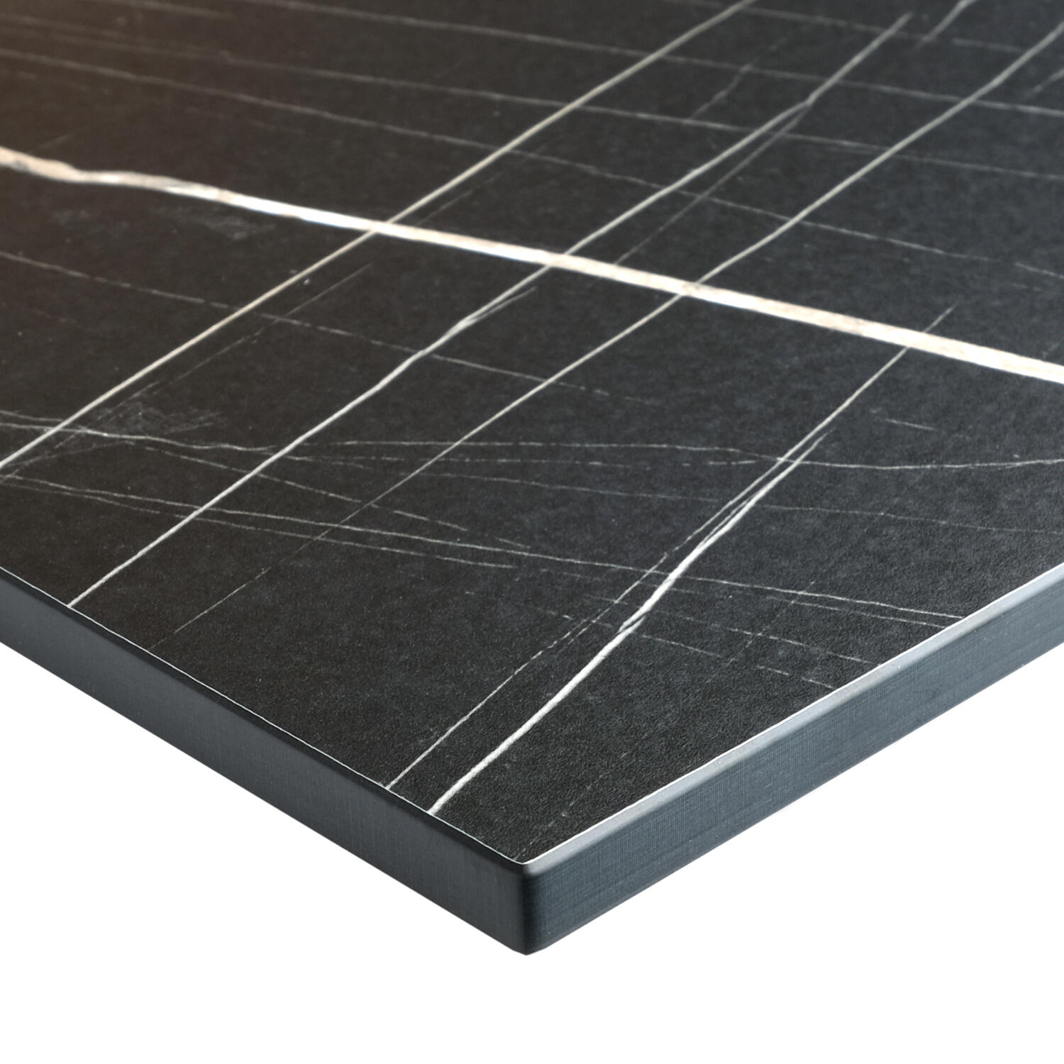 Encimera de cocina laminada compacta marmol negro 300x63 cm espesor 12mm