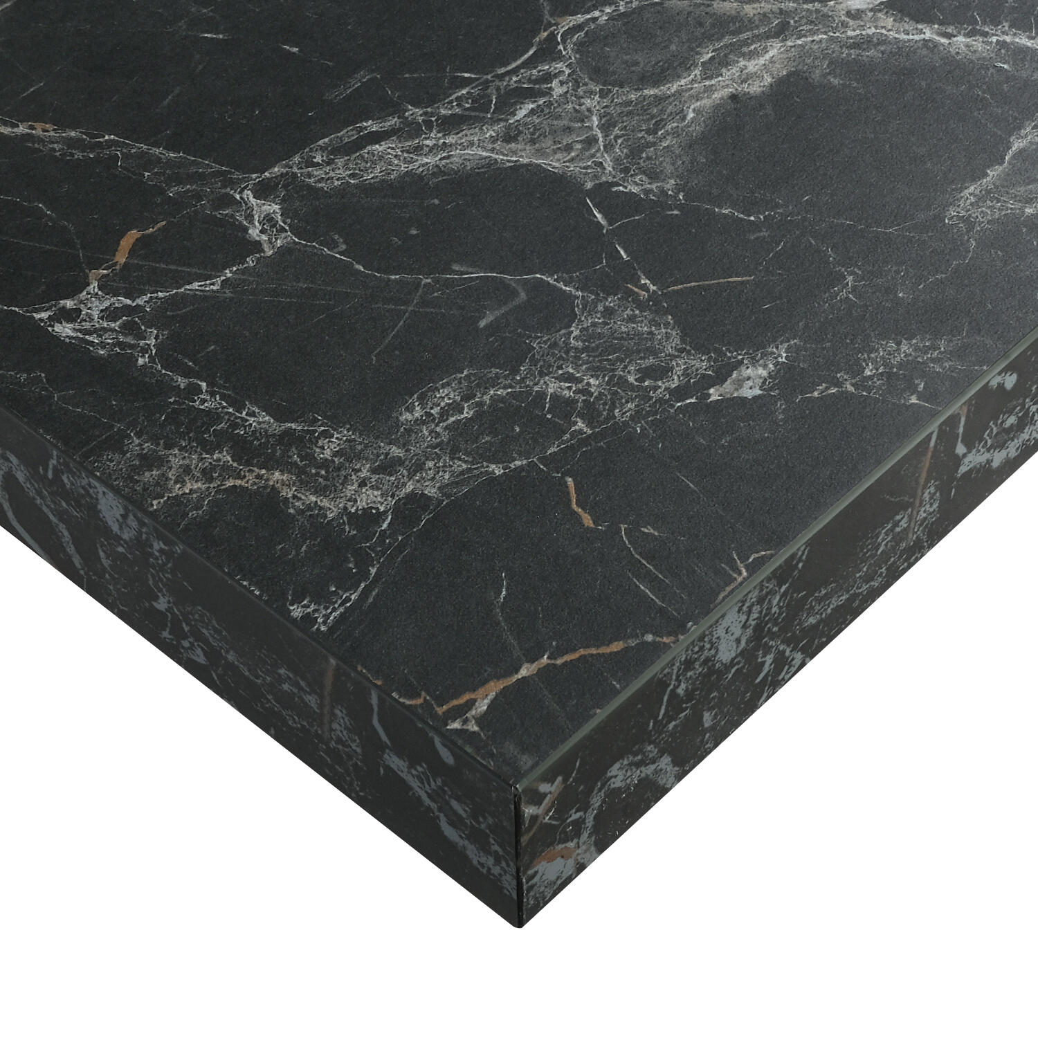 Encimera de cocina laminada Milos marbre noir 315x65 cm espesor 38mm - 5