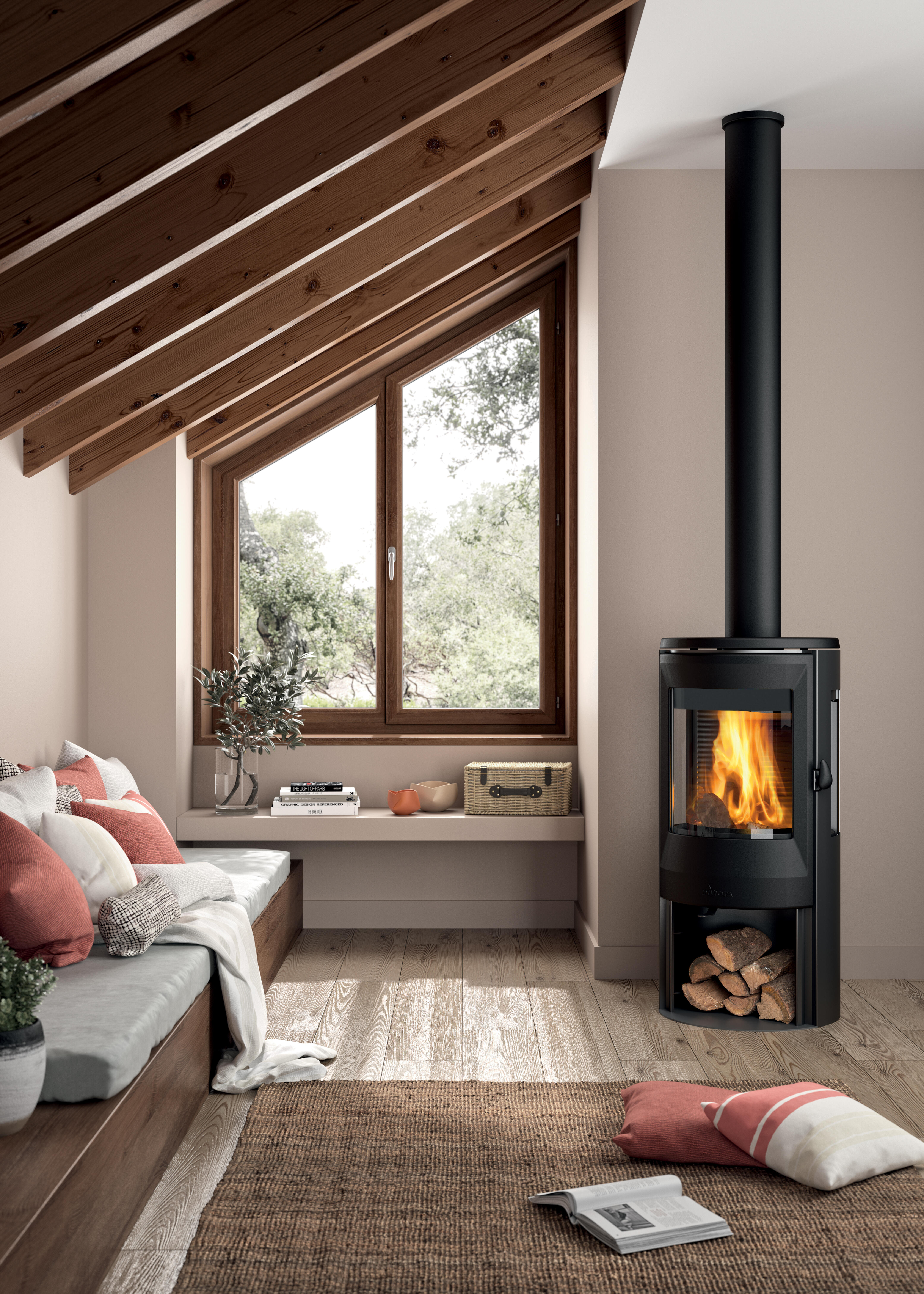 Poêle à bois INVICTA Neosen noir, 8 kW - 3