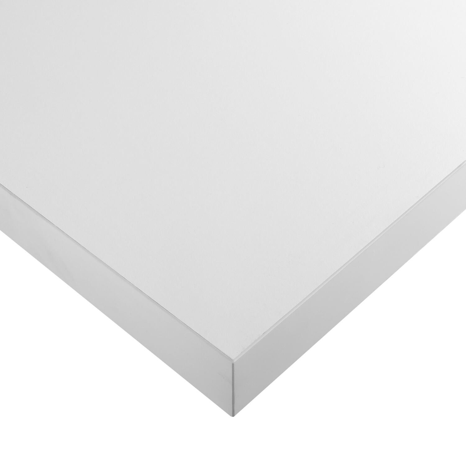 Plan de travail standard stratifié Blanc mat L.315 x P.65 cm, Ep.38 mm - 2