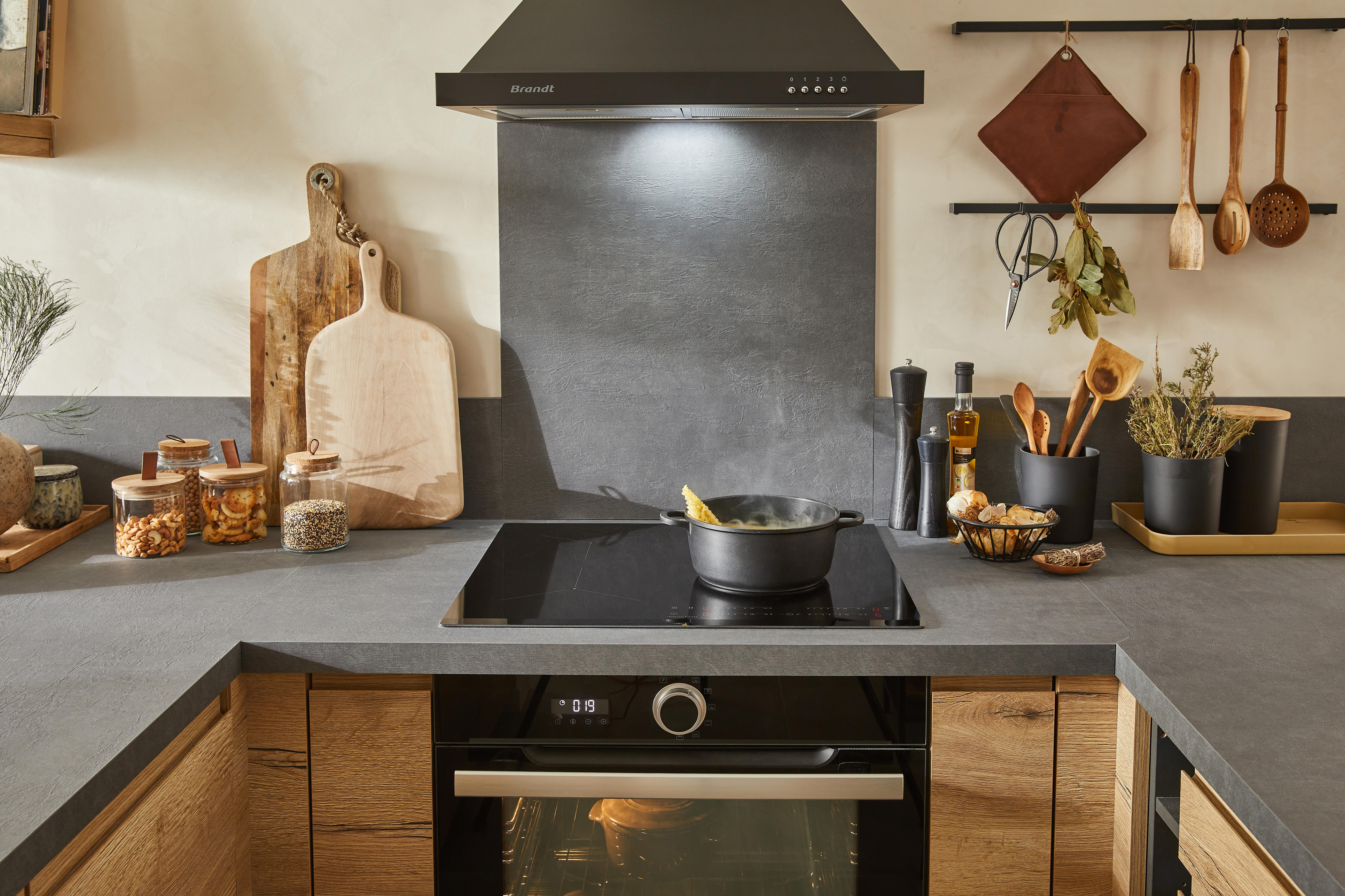 Hotte murale L60 cm BRANDT LMHT2060B noir - 3