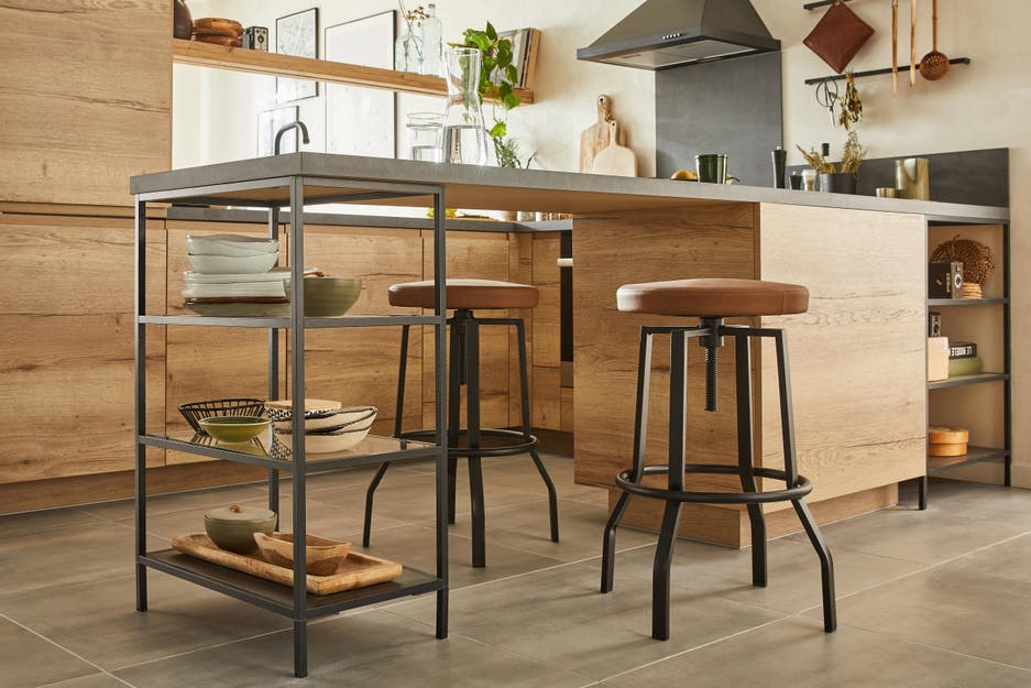 Une cuisine au style industriel, ouverte et conviviale | Leroy Merlin