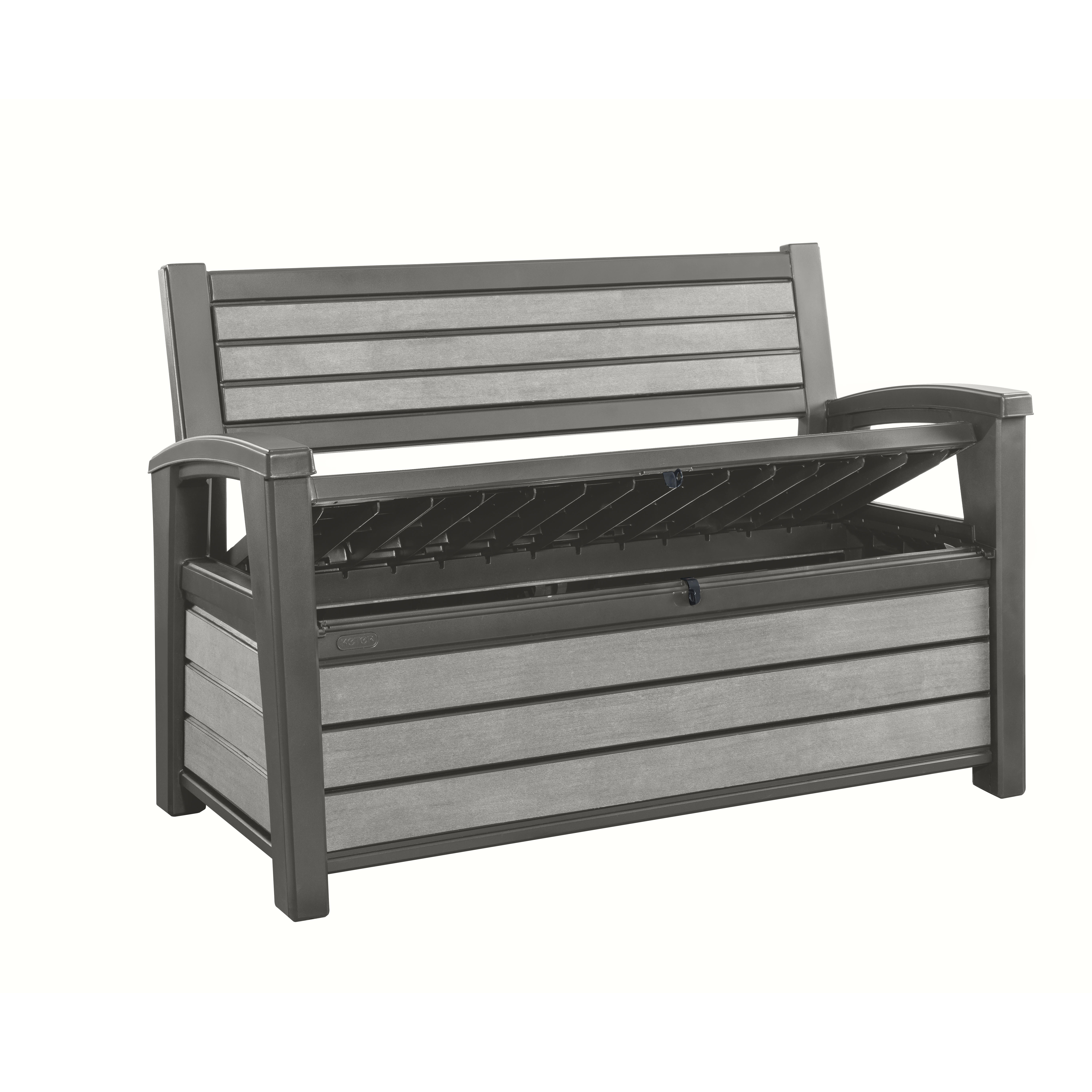 Baule panchina KETER STORAGE BENCH in polipropilene antracite L 139 x H 89 x P 63.8 cm - 11