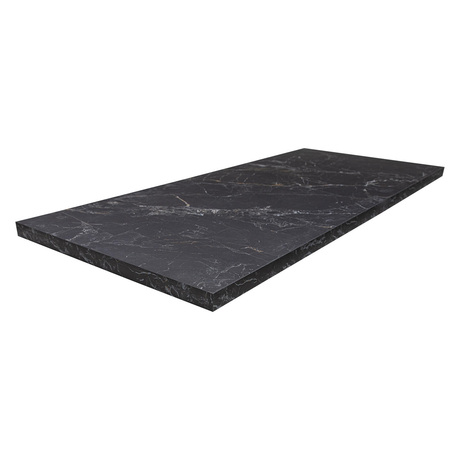 Encimera de cocina laminada Milos marbre noir 315x65 cm espesor 38mm - 3