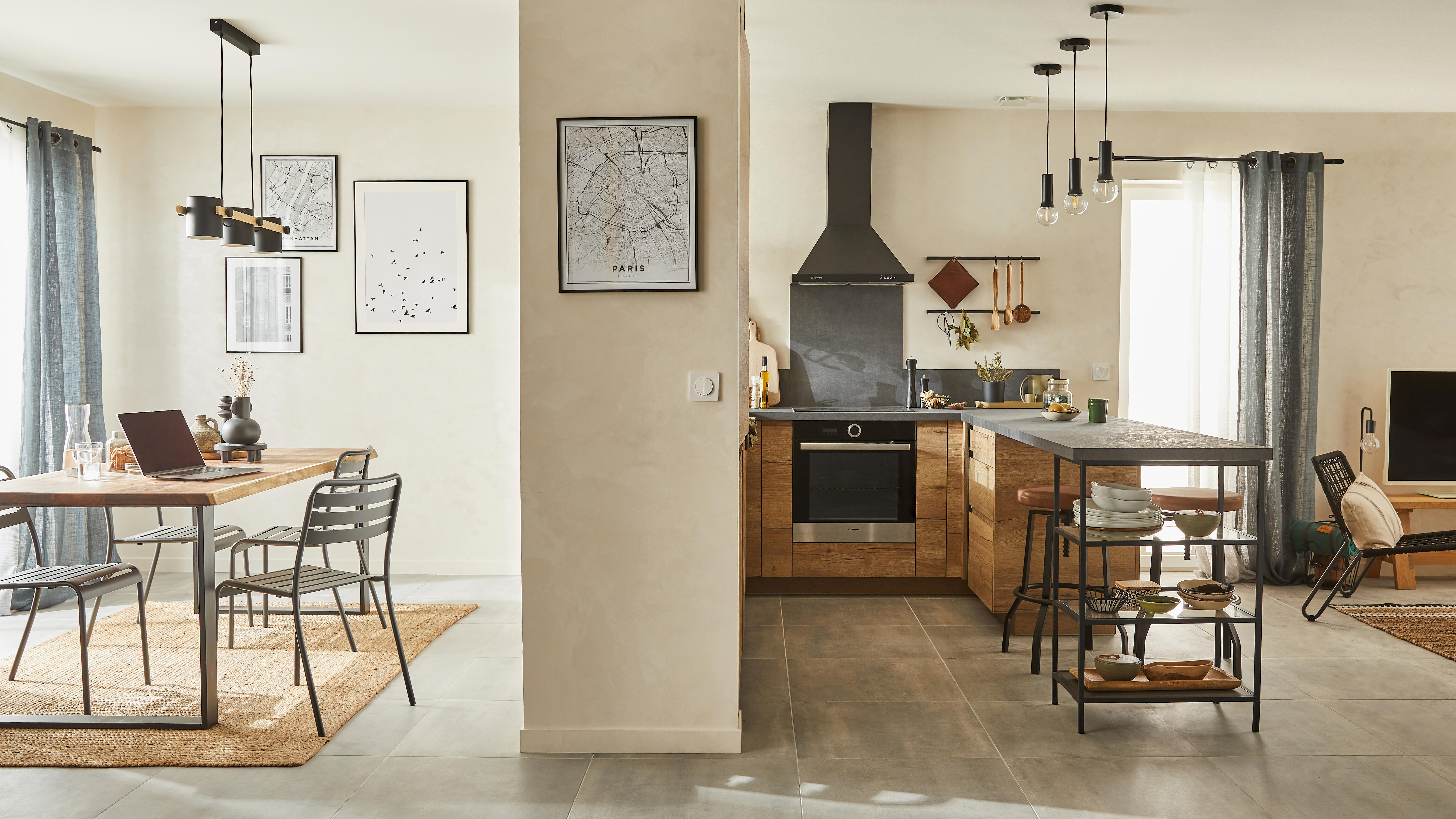 Lampa wisząca Hoki czarna E27 Inspire - 6