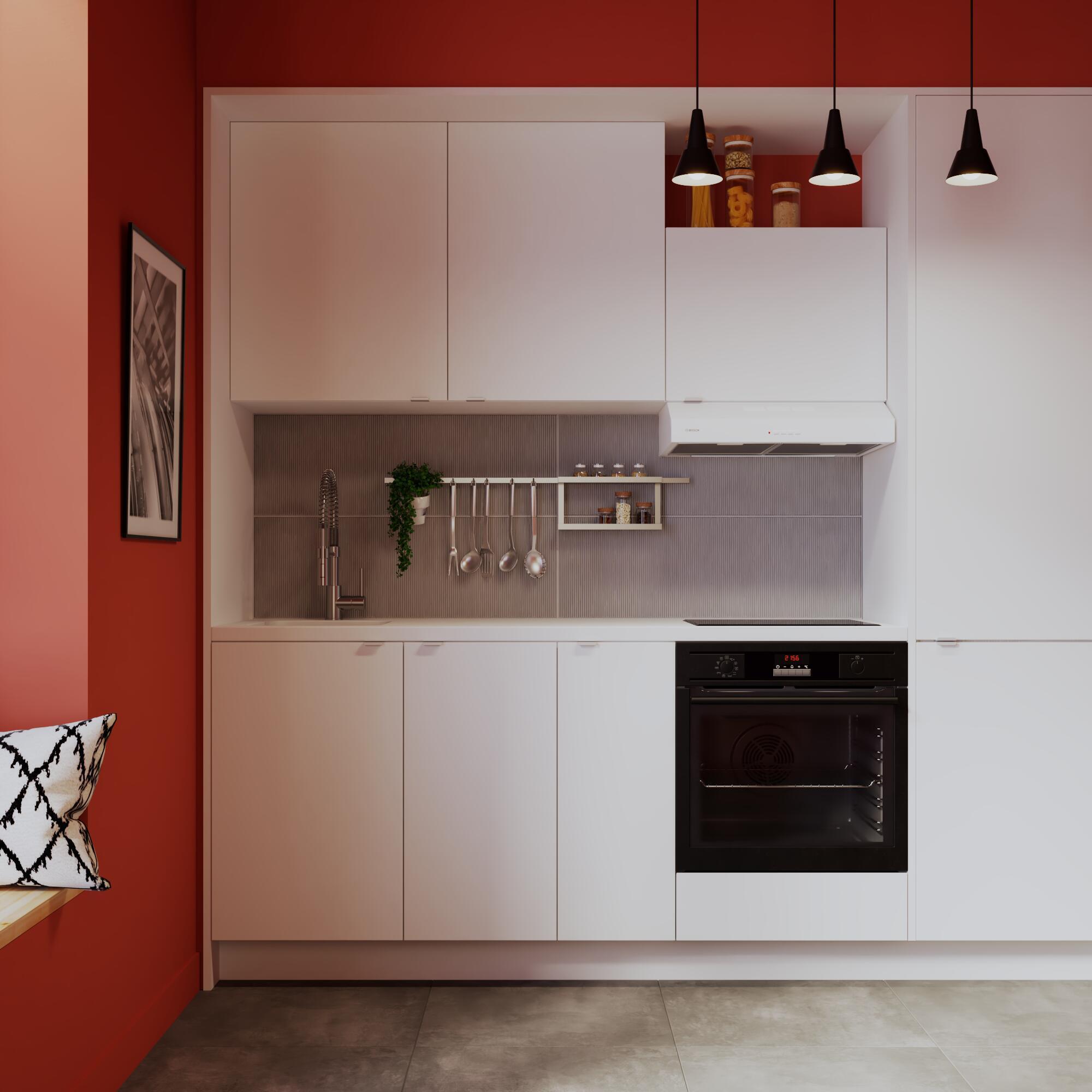 Regleta angular de para mueble de cocina Delinia iD Sofia blanco mate Alt 76.8 x An 9 x Esp 1.8 cm - 5