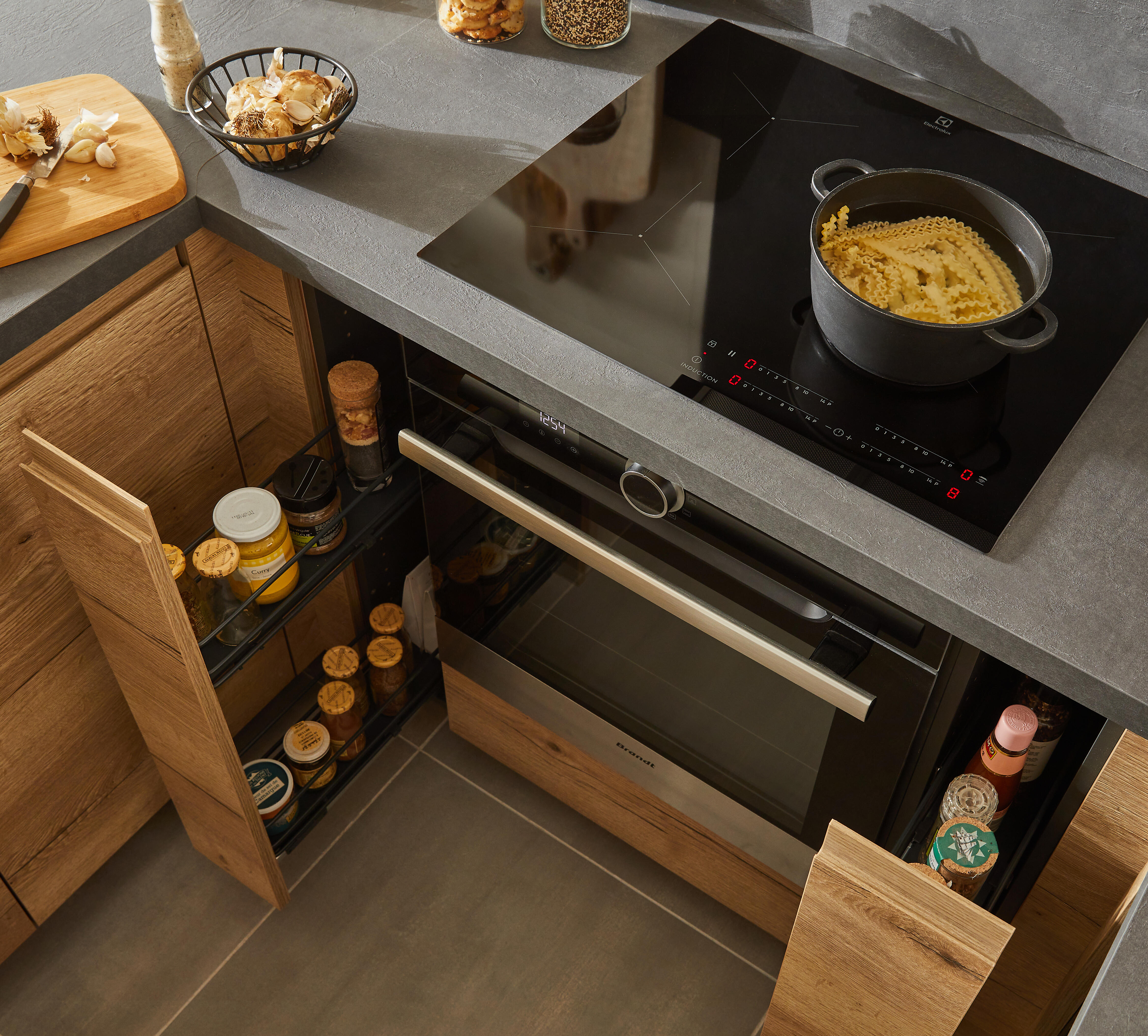 Cesto portaoggetti per mobile basso estraibile da avvitare in acciaio antracite L 11.8 x H 51 x P 46.5 cm - 11