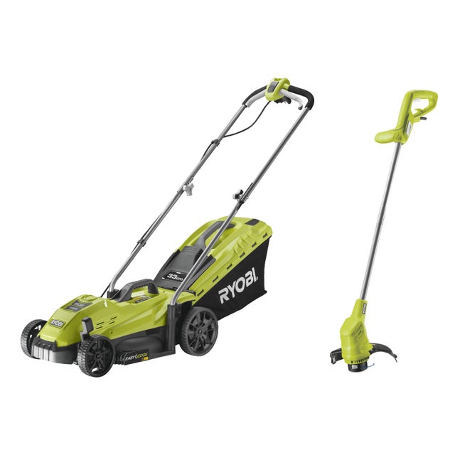 Tagliaerba elettrico velocità non regolabile (trainato a comando) RYOBI + tagliabordi 1300 W L 33 cm