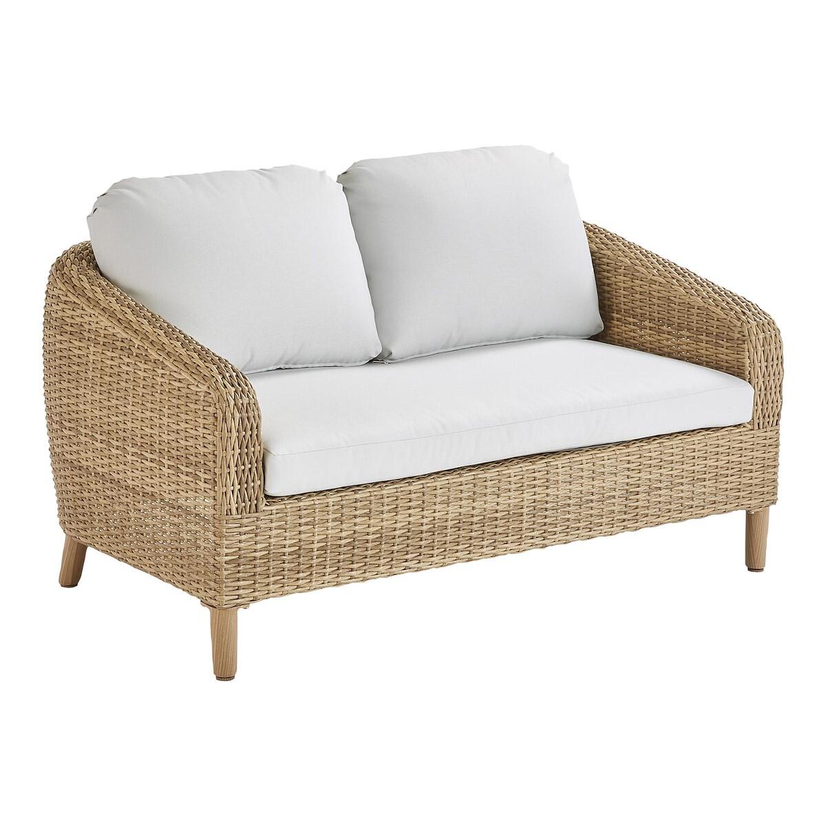 Salotto da giardino Odeon NATERIAL in n/a beige con cuscini in poliestere grigio per 4 persone - 14