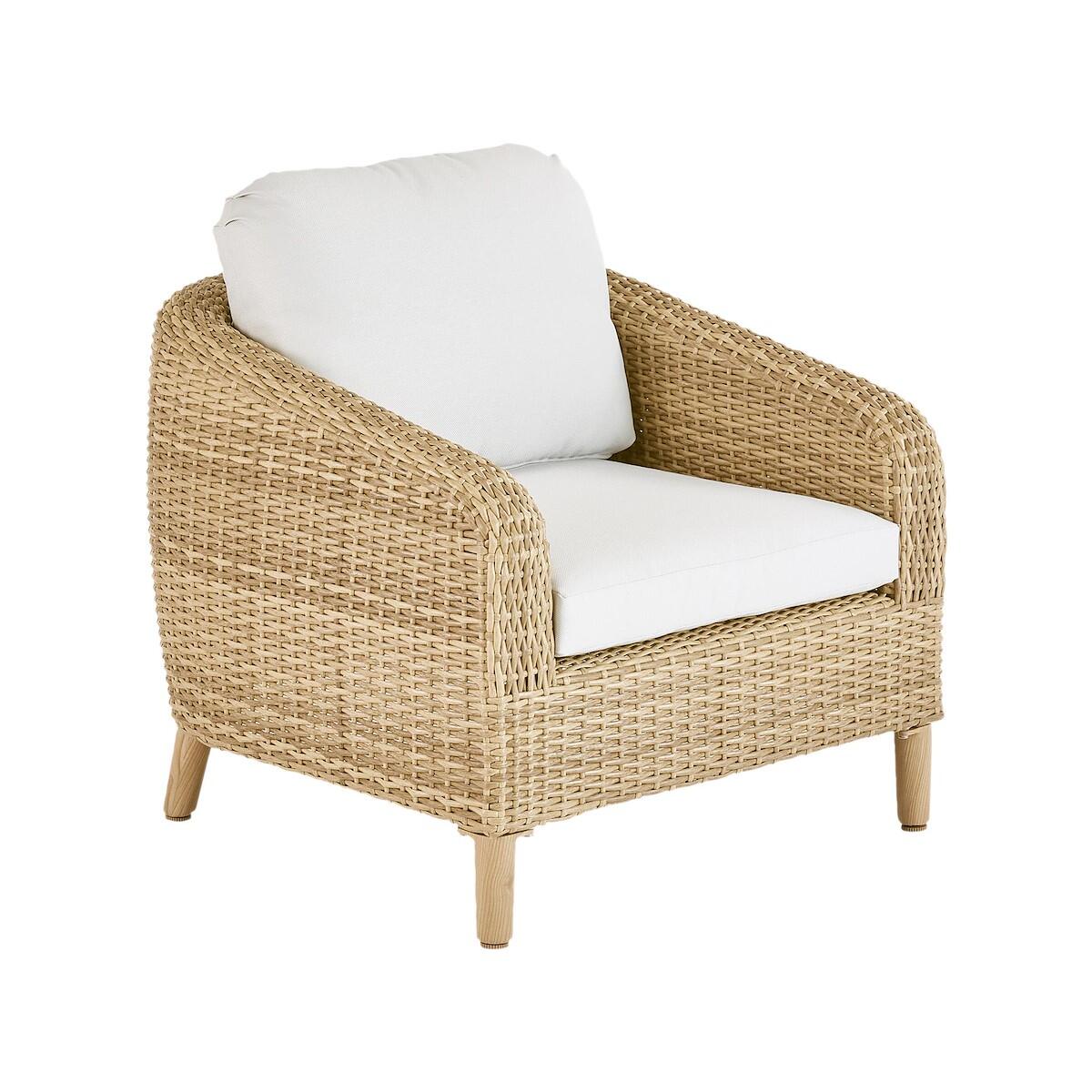 Salotto da giardino Odeon NATERIAL in n/a beige con cuscini in poliestere grigio per 4 persone - 12