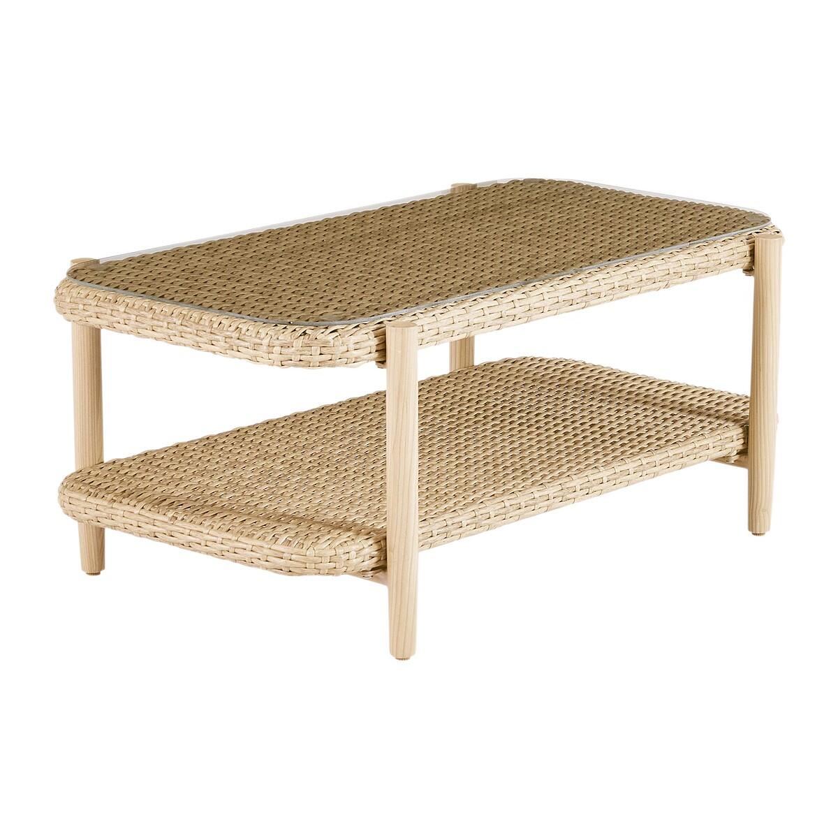 Salotto da giardino Odeon NATERIAL in n/a beige con cuscini in poliestere grigio per 4 persone - 9