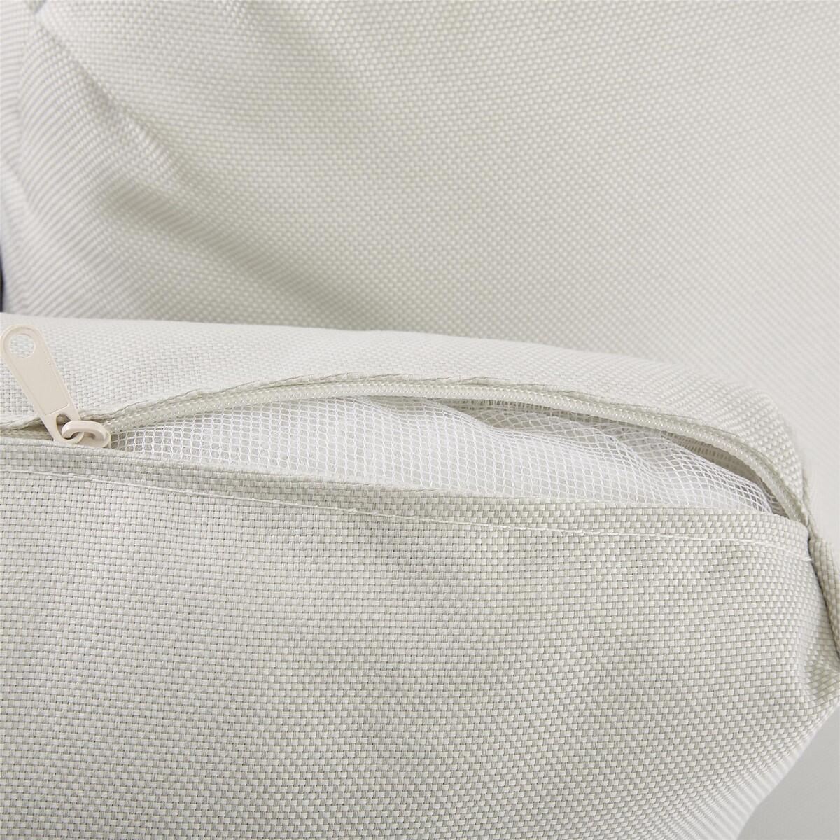 Salotto da giardino Odeon NATERIAL in n/a beige con cuscini in poliestere grigio per 4 persone - 17