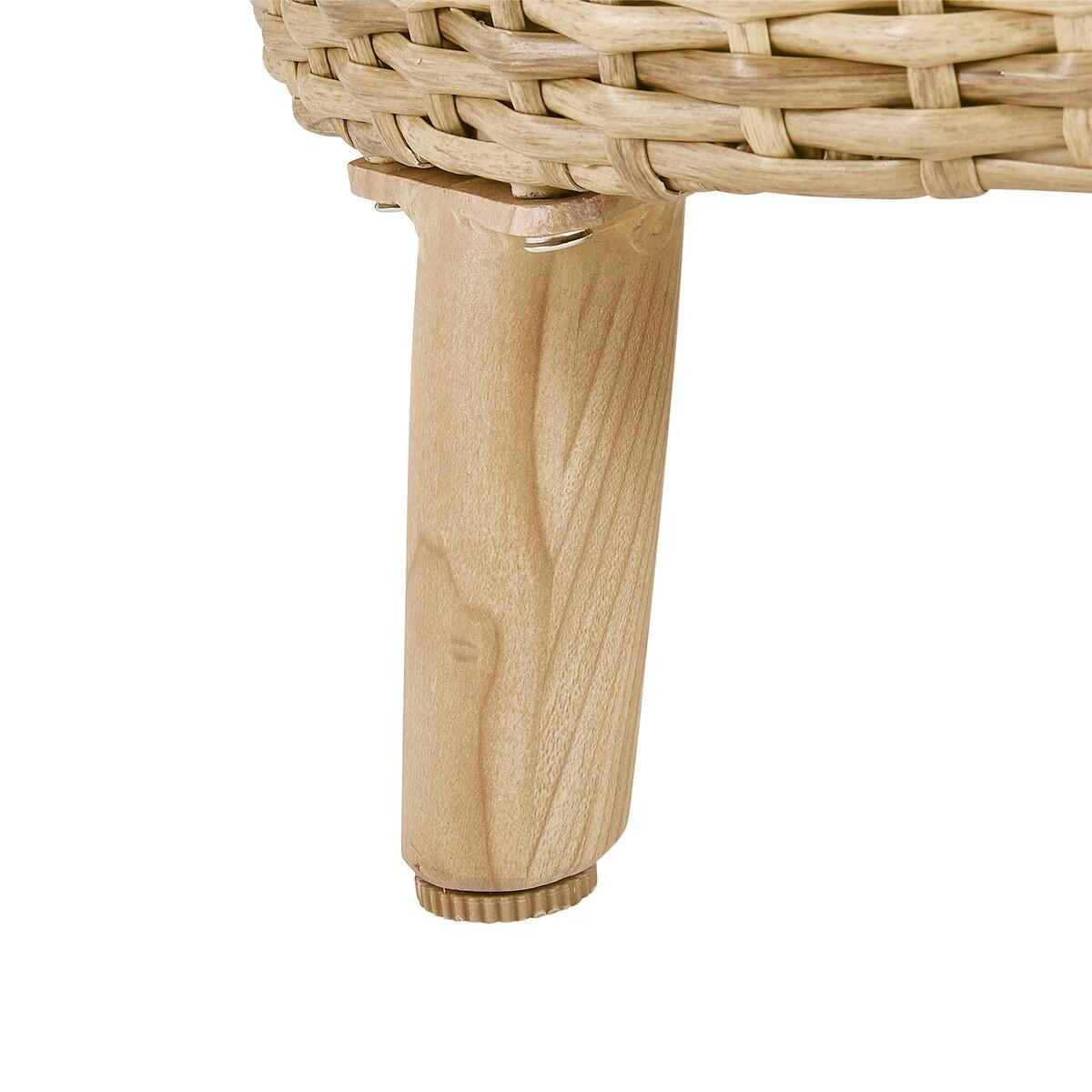 Salotto da giardino Odeon NATERIAL in n/a beige con cuscini in poliestere grigio per 4 persone - 15