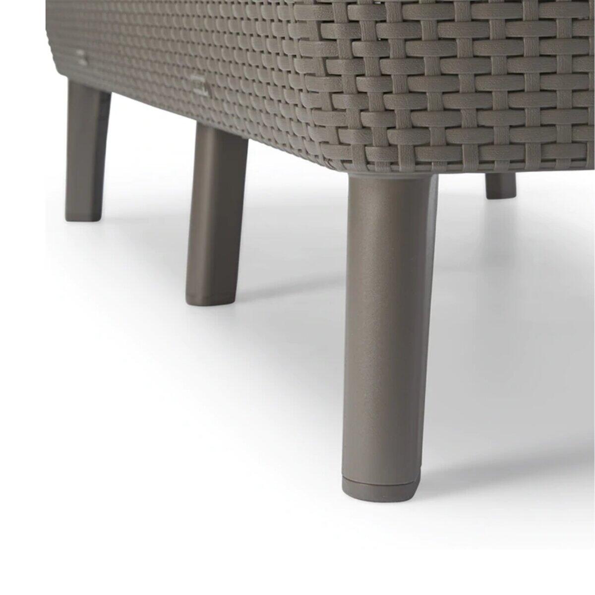 Salotto da giardino per 4 persone marrone Salemo KETER con cuscini in policotone marrone - 15