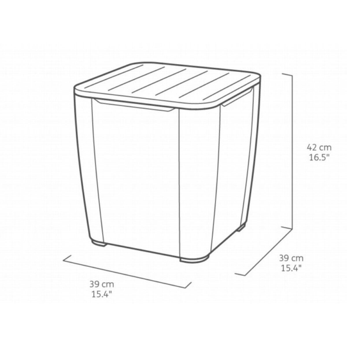 Salotto da giardino per 2 persone antracite Iowa KETER con cuscini in poliestere grigio - 10