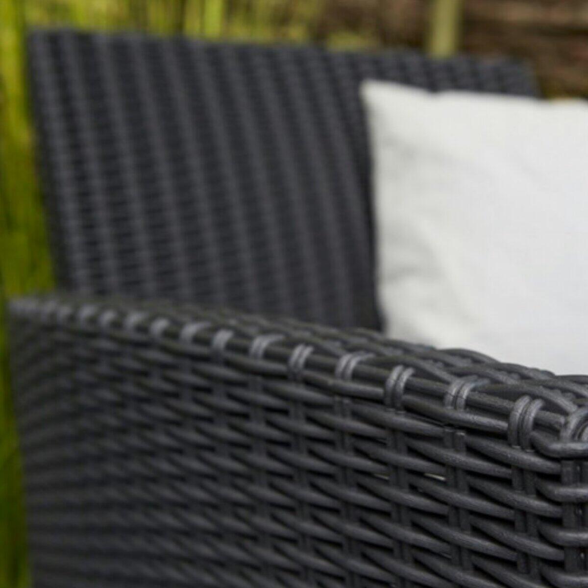 Salotto da giardino per 4 persone antracite Mia KETER con cuscini in poliestere grigio - 17