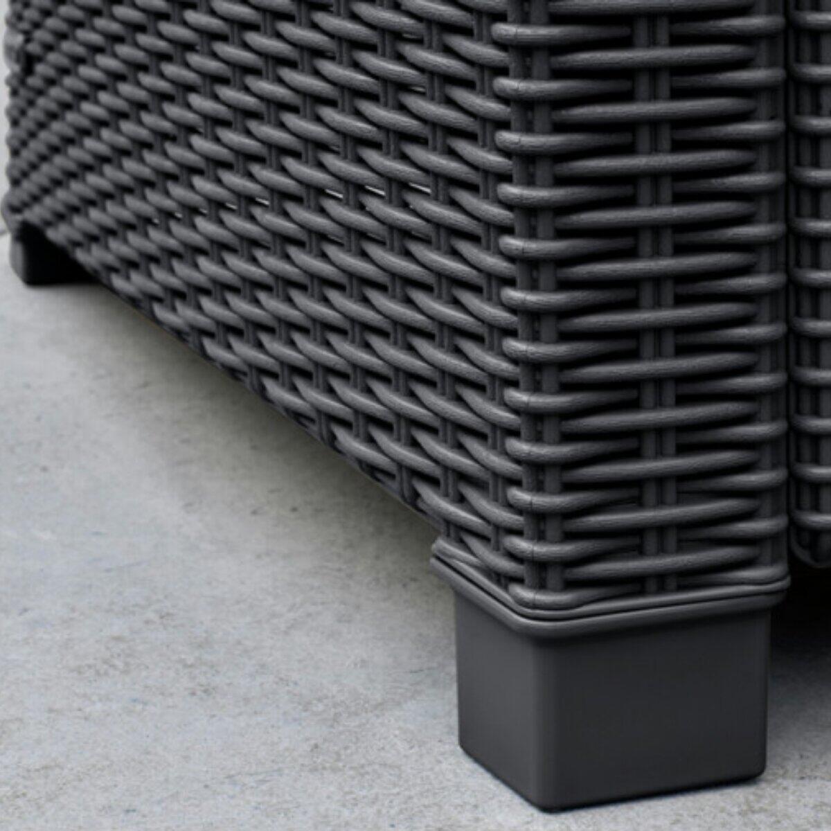 Salotto da giardino per 4 persone antracite Mia KETER con cuscini in poliestere grigio - 15