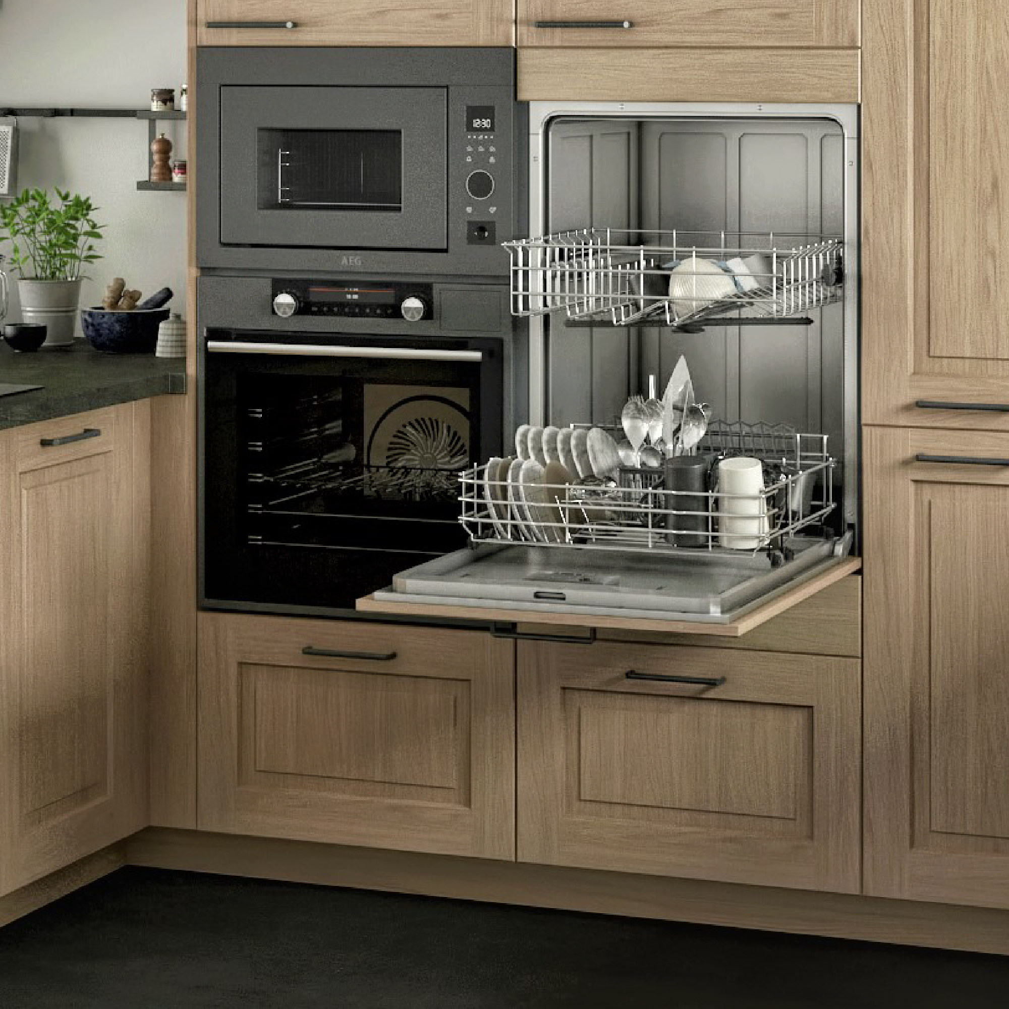 Caisson bas de cuisine DELINIA ID blanc H.38.4 x l.60 x P.58 cm - 2