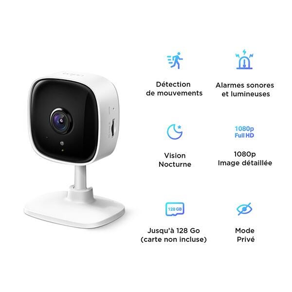 TP-Link-Caméra de surveillance intérieure WiFi TAPO C100