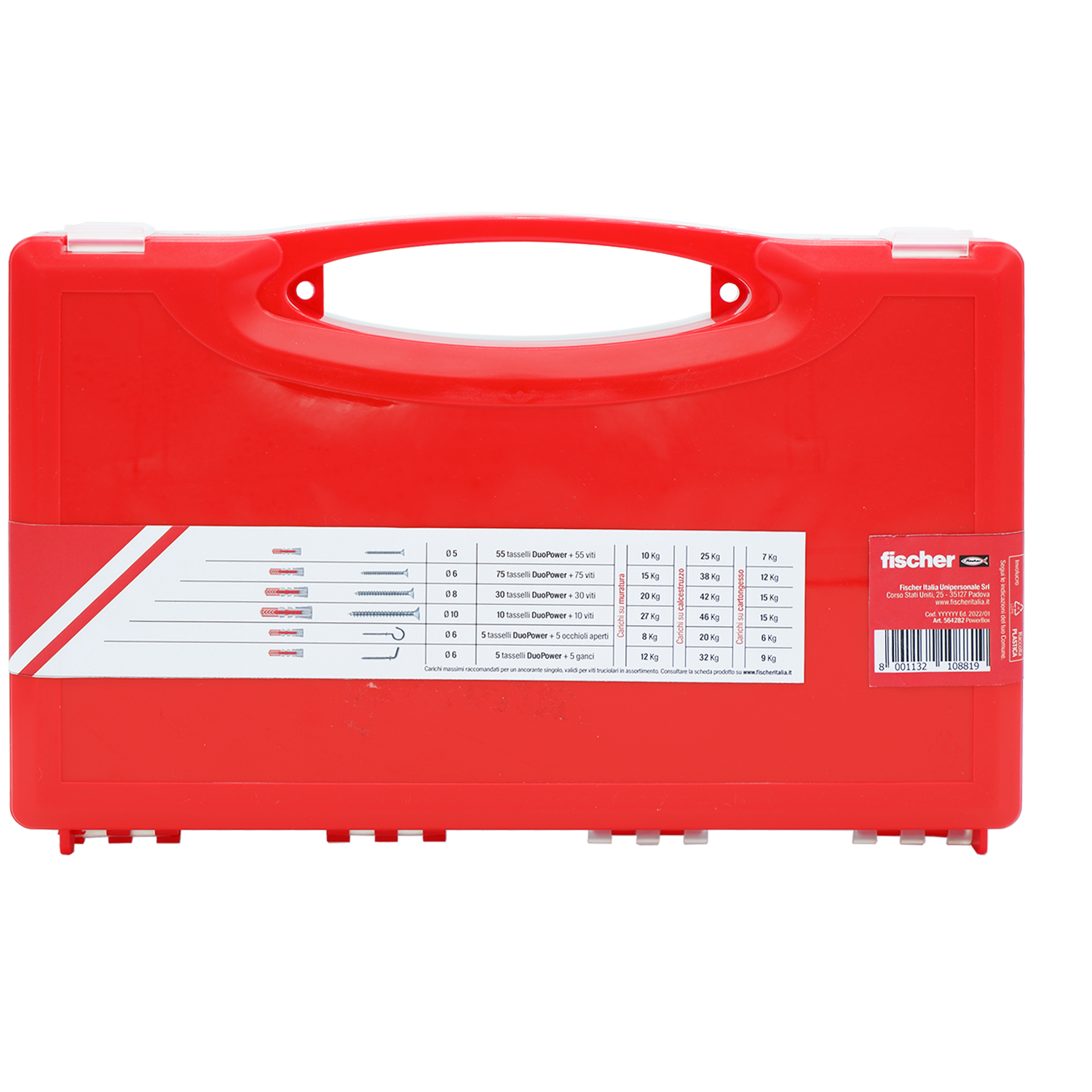 Set di tasselli con vite FISCHER Powerbox in nylon ø 5 / 6 / 8 / 10 mm, 180 pezzi - 4