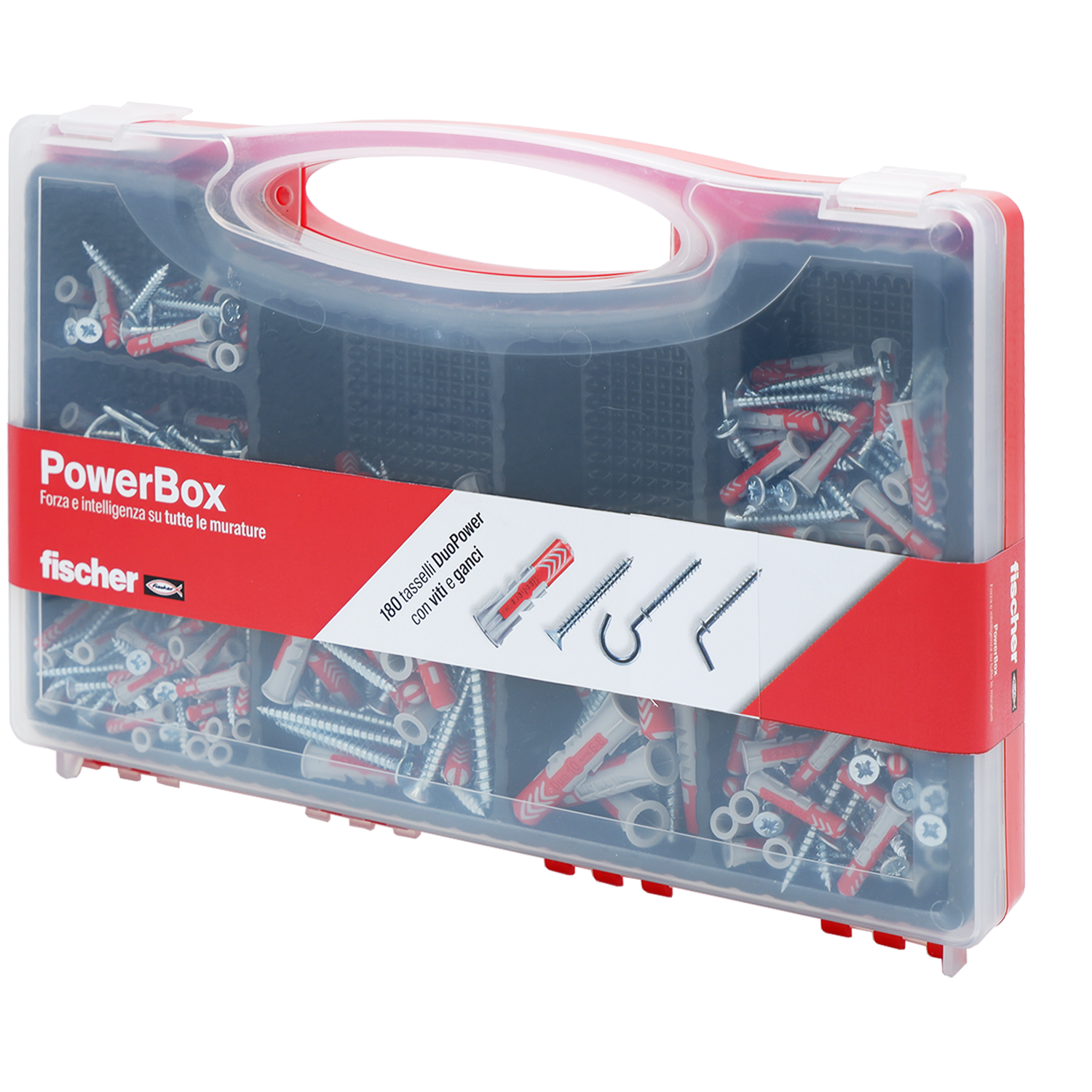 Set di tasselli con vite FISCHER Powerbox in nylon ø 5 / 6 / 8 / 10 mm, 180 pezzi - 3